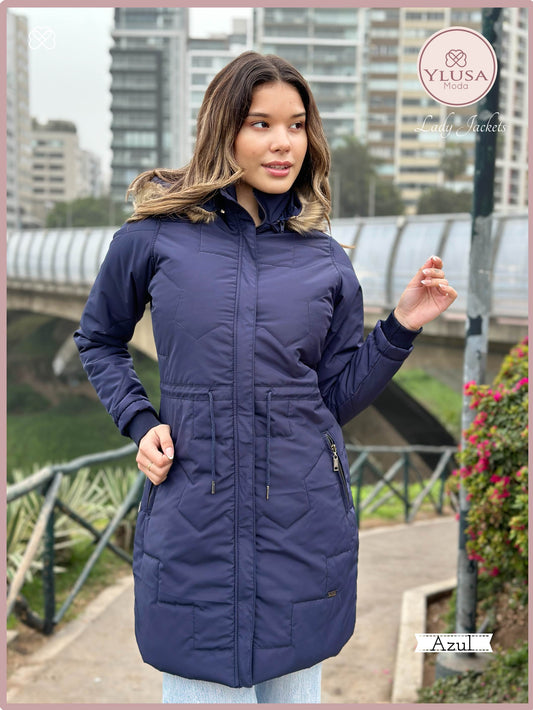 PARKA EXTRA LARGA ROXY - AZUL
