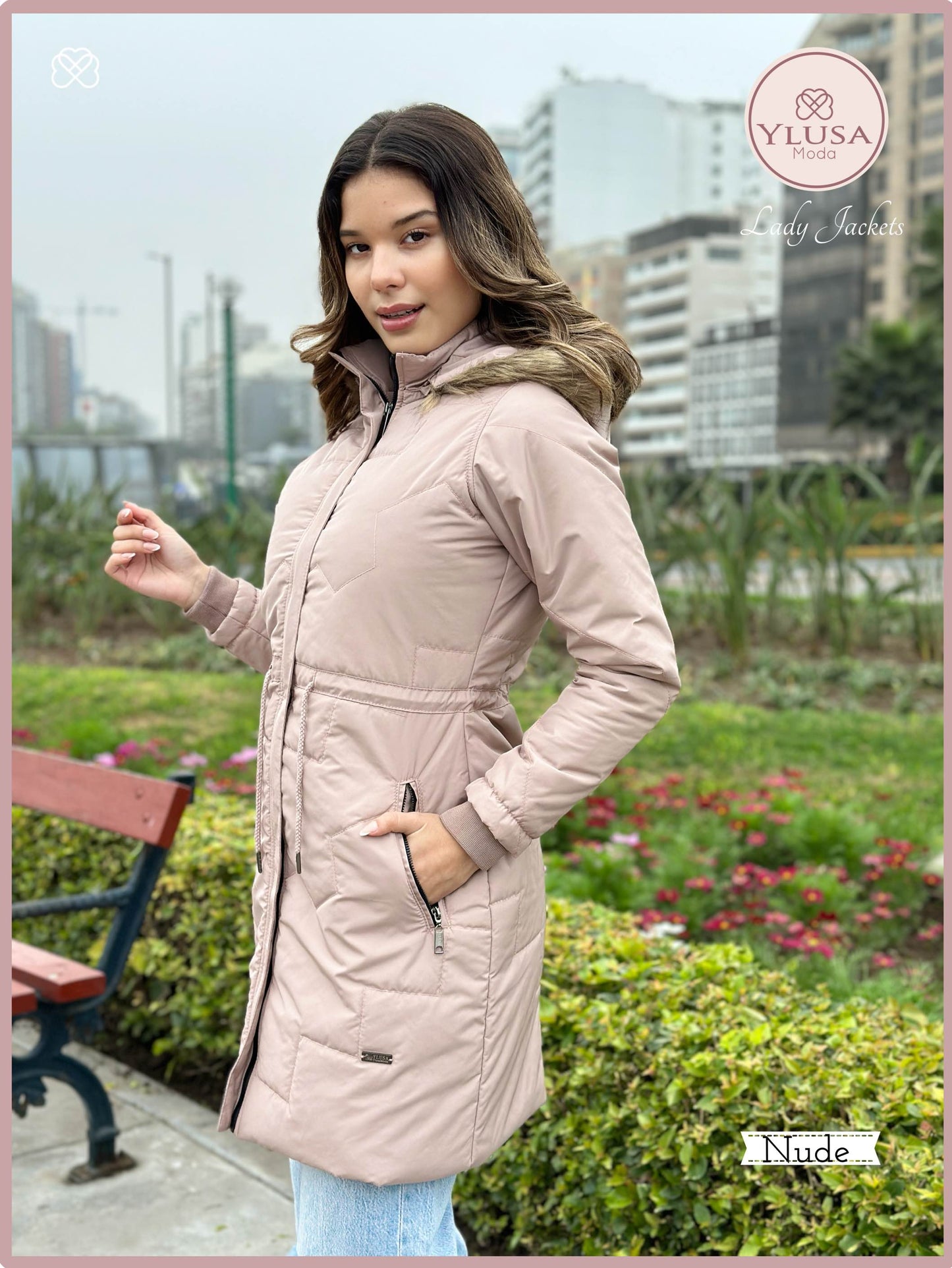 PARKA EXTRA LARGA ROXY - NUDE