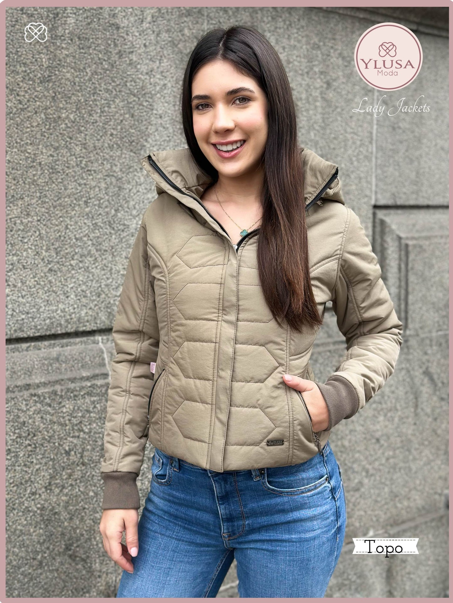 CHAQUETA C/PELUCHE LAURA - TOPO