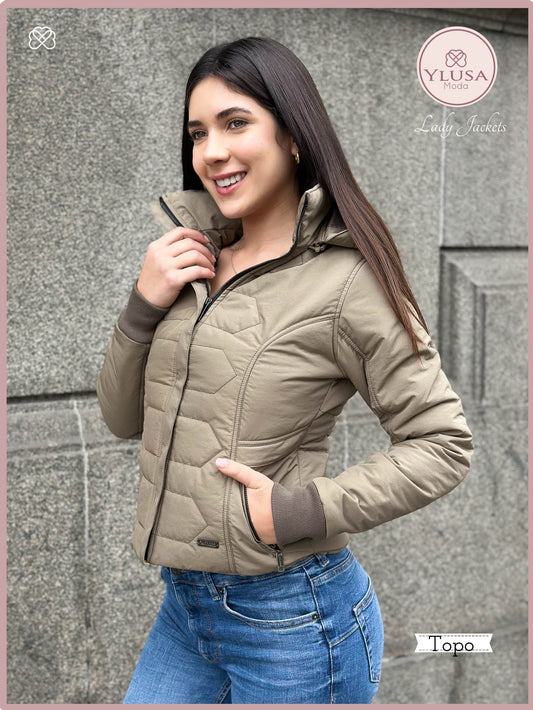 CHAQUETA C/PELUCHE LAURA - TOPO