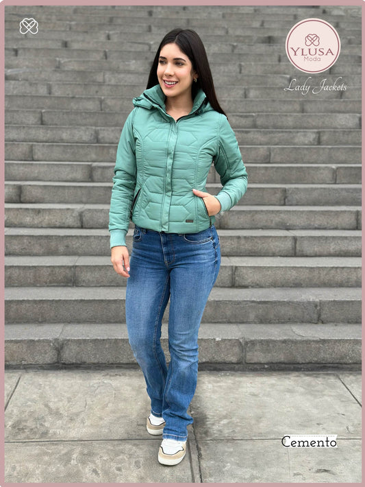 CHAQUETA C/PELUCHE MACARENA - CEMENTO