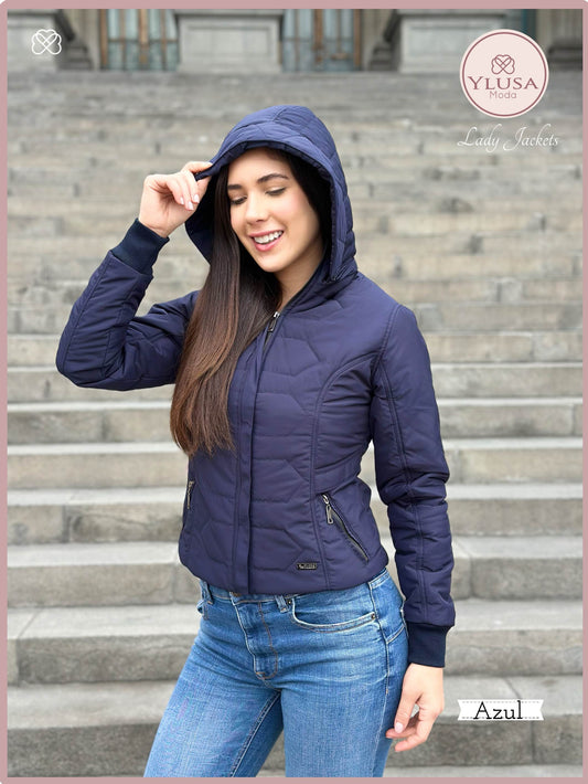 CHAQUETA C/PELUCHE LAURA - AZUL