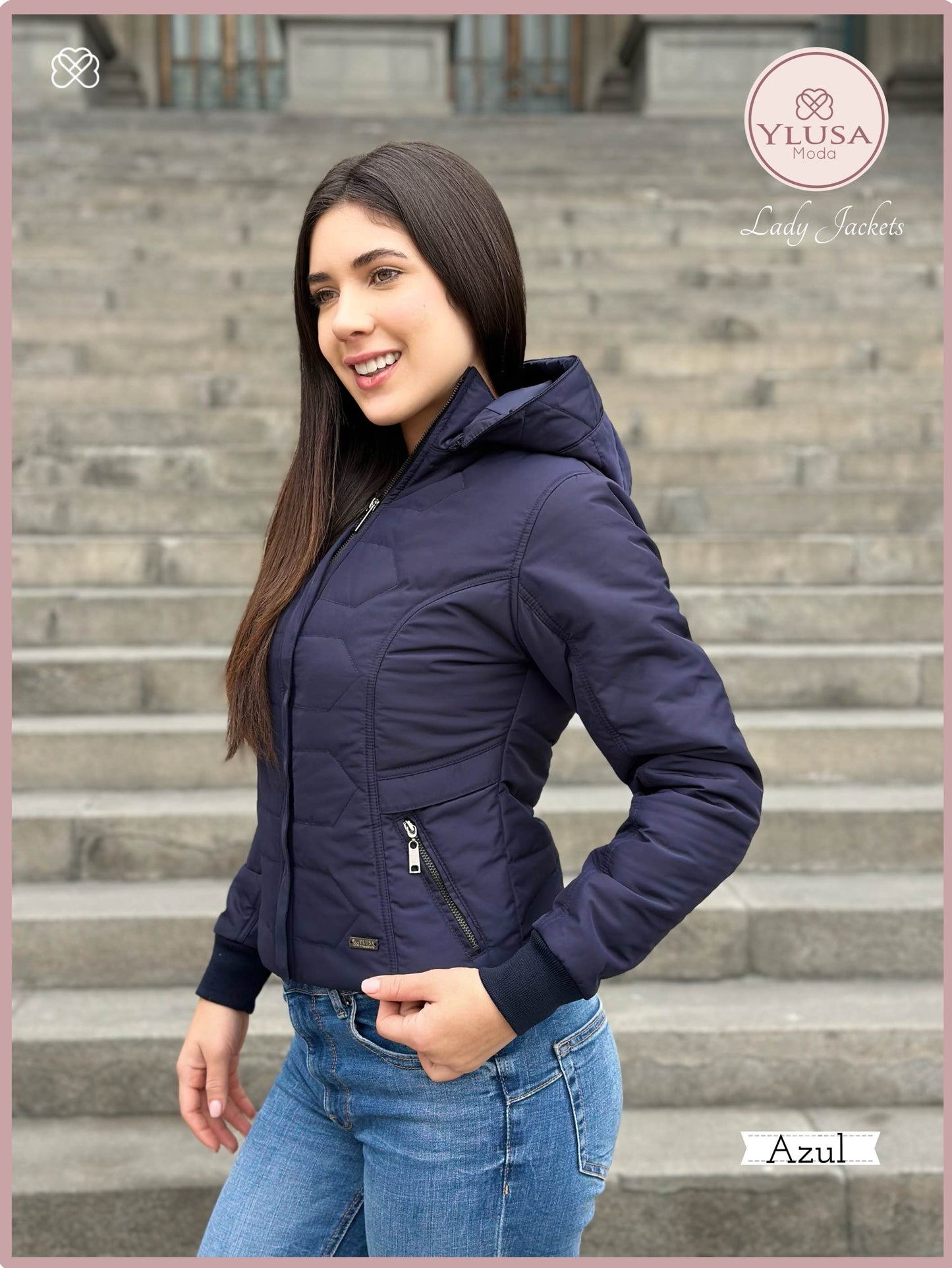 CHAQUETA C/PELUCHE LAURA - AZUL
