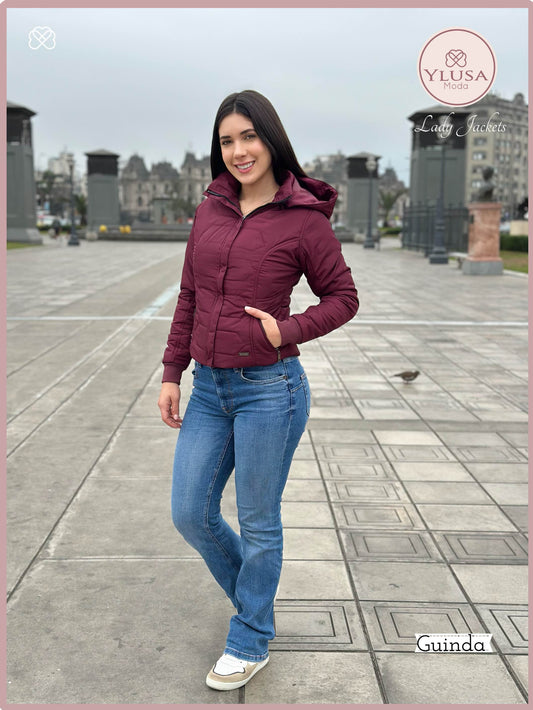 CHAQUETA C/PELUCHE LAURA - GUINDA