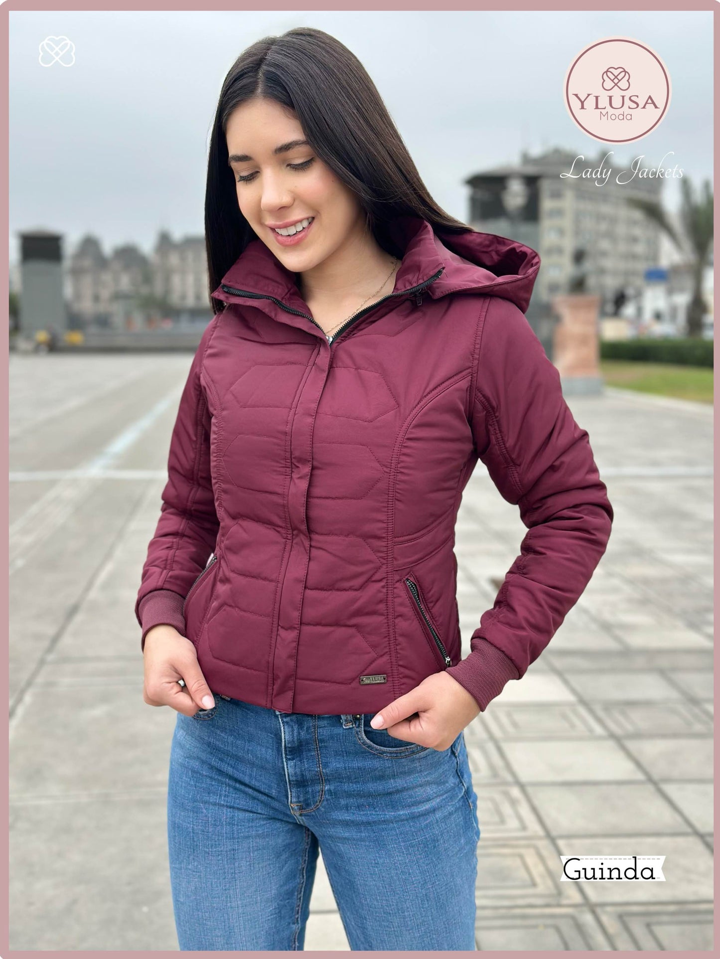 CHAQUETA C/PELUCHE LAURA - GUINDA