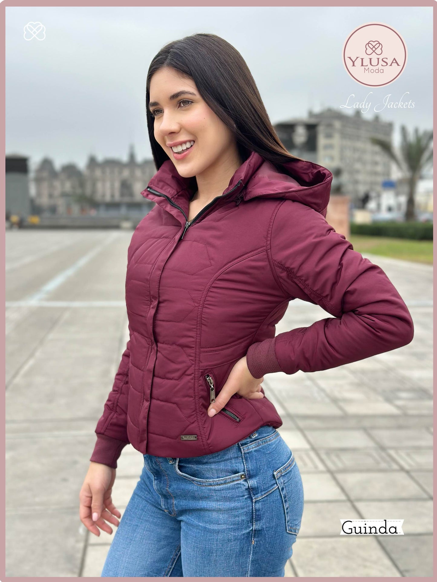 CHAQUETA C/PELUCHE LAURA - GUINDA