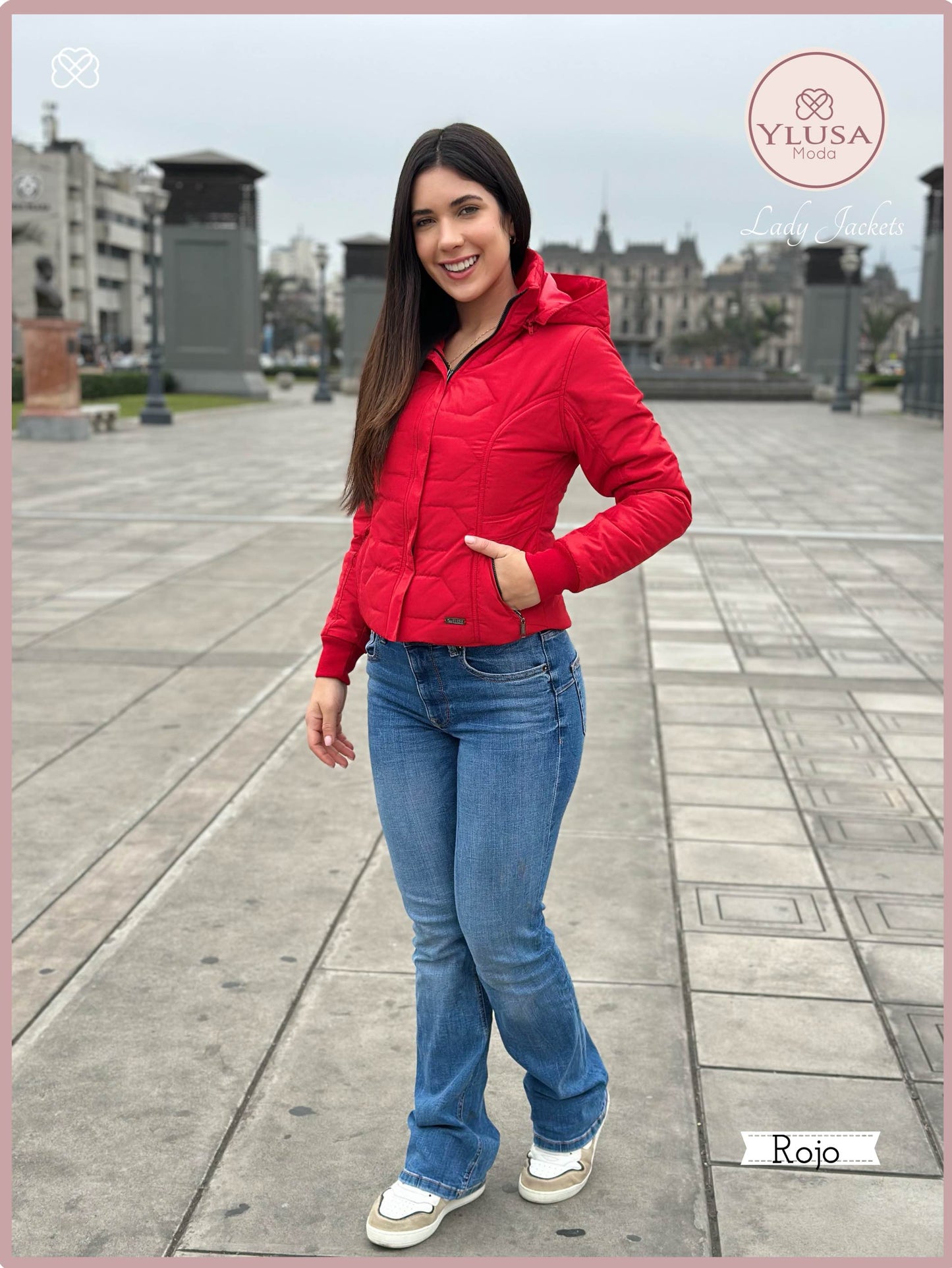CHAQUETA C/PELUCHE LAURA - ROJO