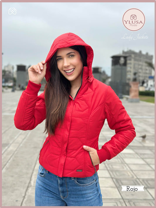 CHAQUETA C/PELUCHE LAURA - ROJO