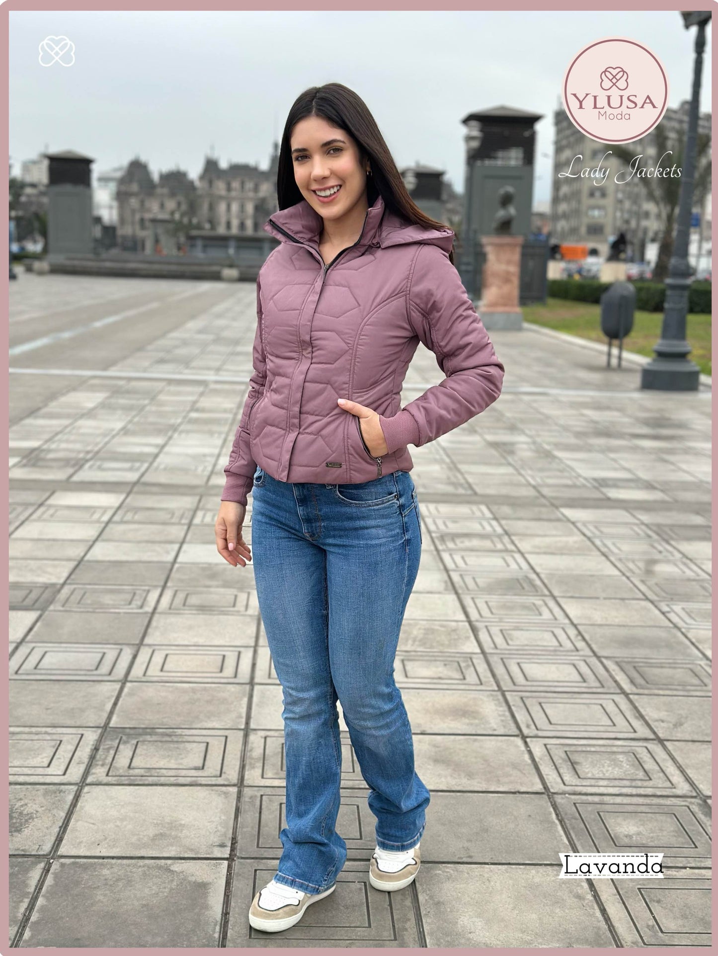 CHAQUETA C/PELUCHE LAURA - LAVANDA