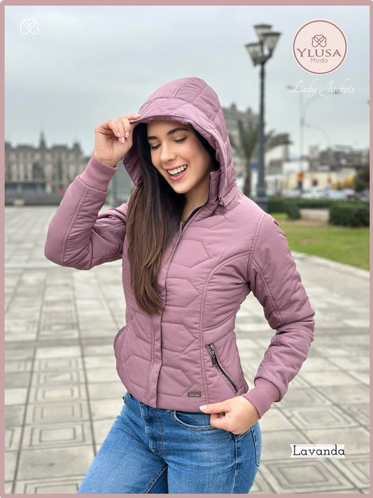 CHAQUETA C/PELUCHE LAURA - LAVANDA
