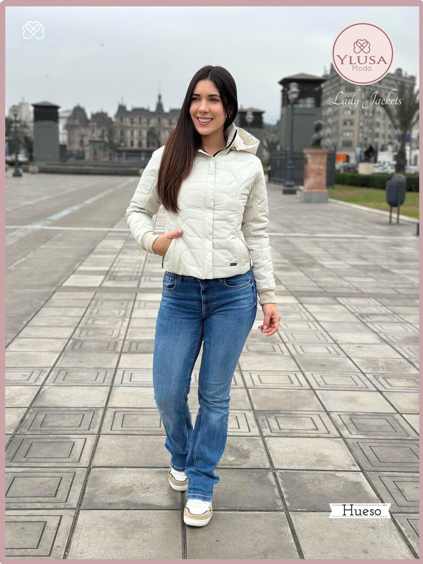 CHAQUETA C/PELUCHE LAURA - HUESO