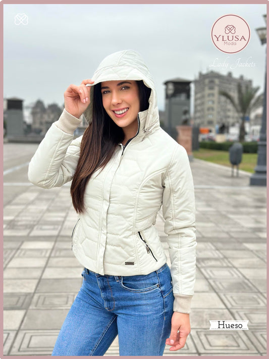 CHAQUETA C/PELUCHE LAURA - HUESO