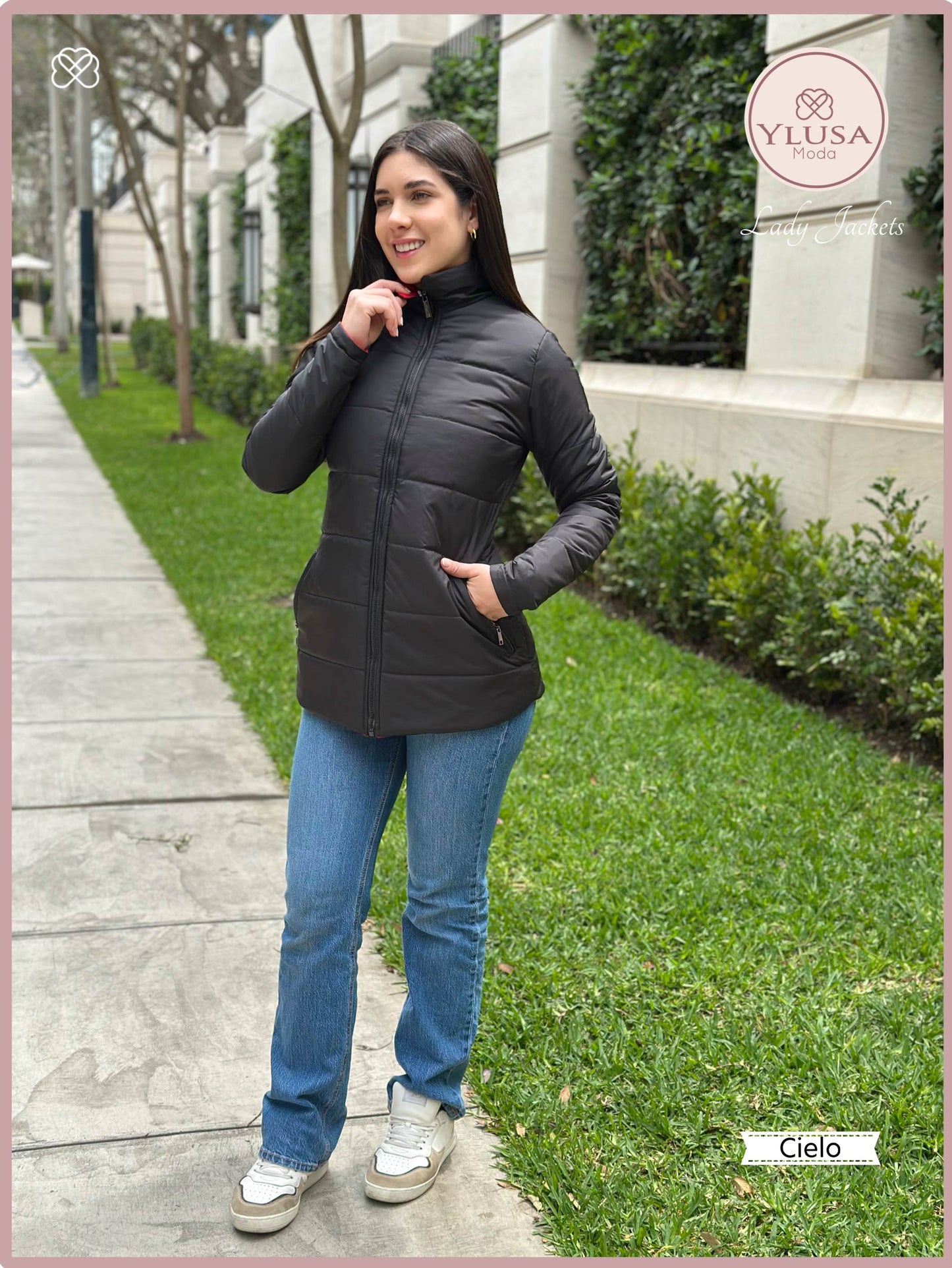 PARKA 3/4 REVERSIBLE CARLA - CIELO