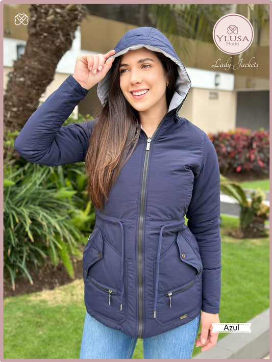 PARKA 3/4 REVERSIBLE CARLA - AZUL