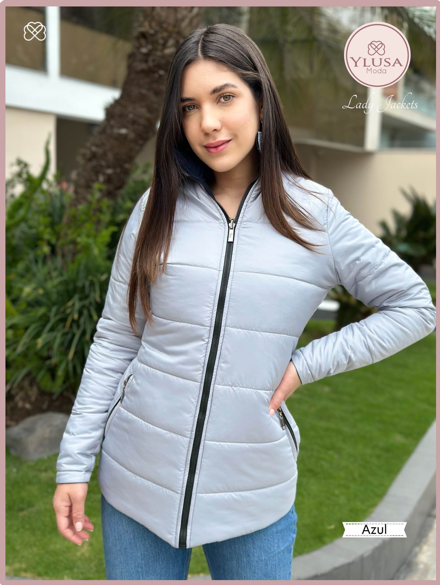 PARKA 3/4 REVERSIBLE CARLA - AZUL