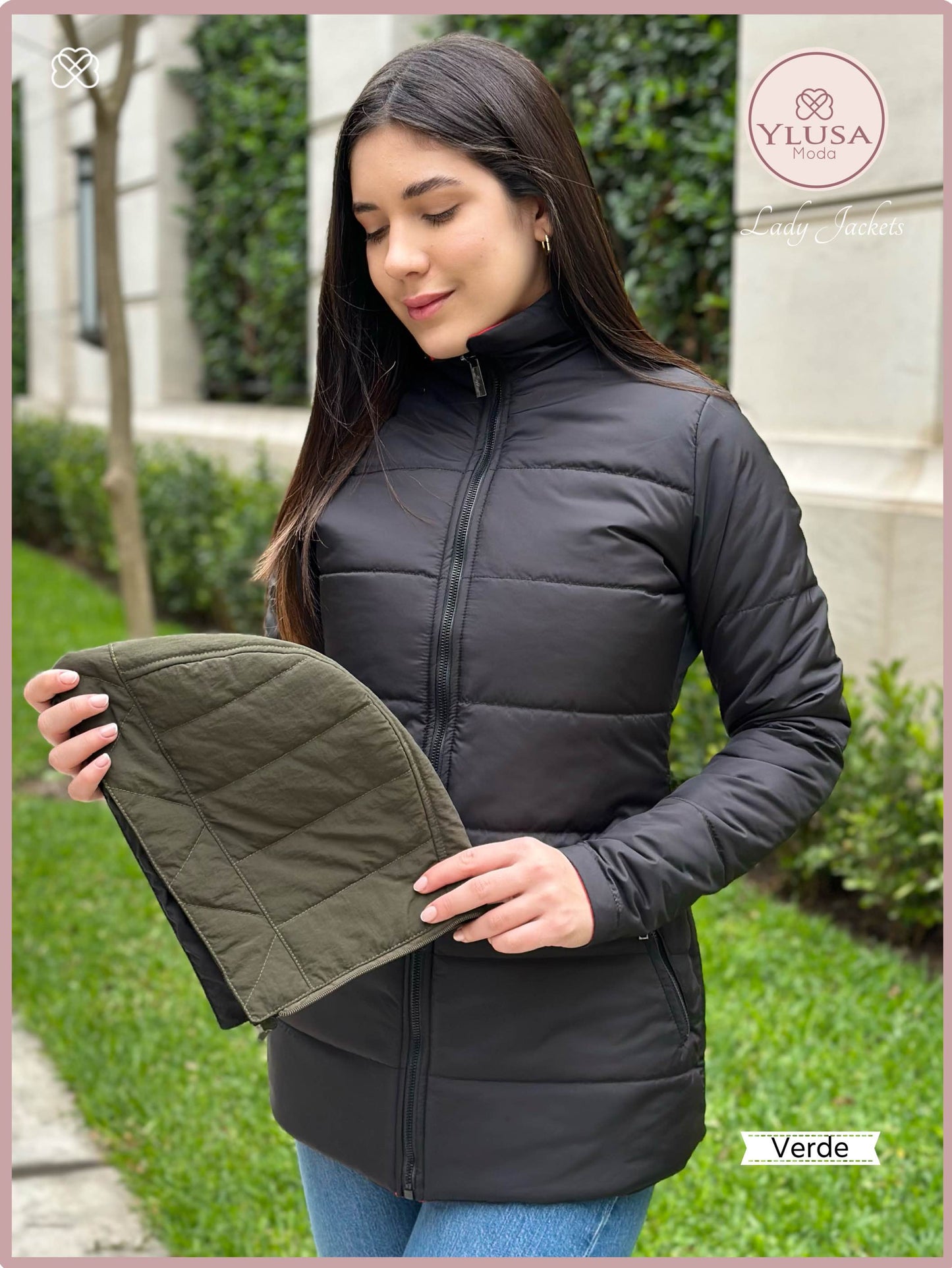 PARKA 3/4 REVERSIBLE CARLA - VERDE