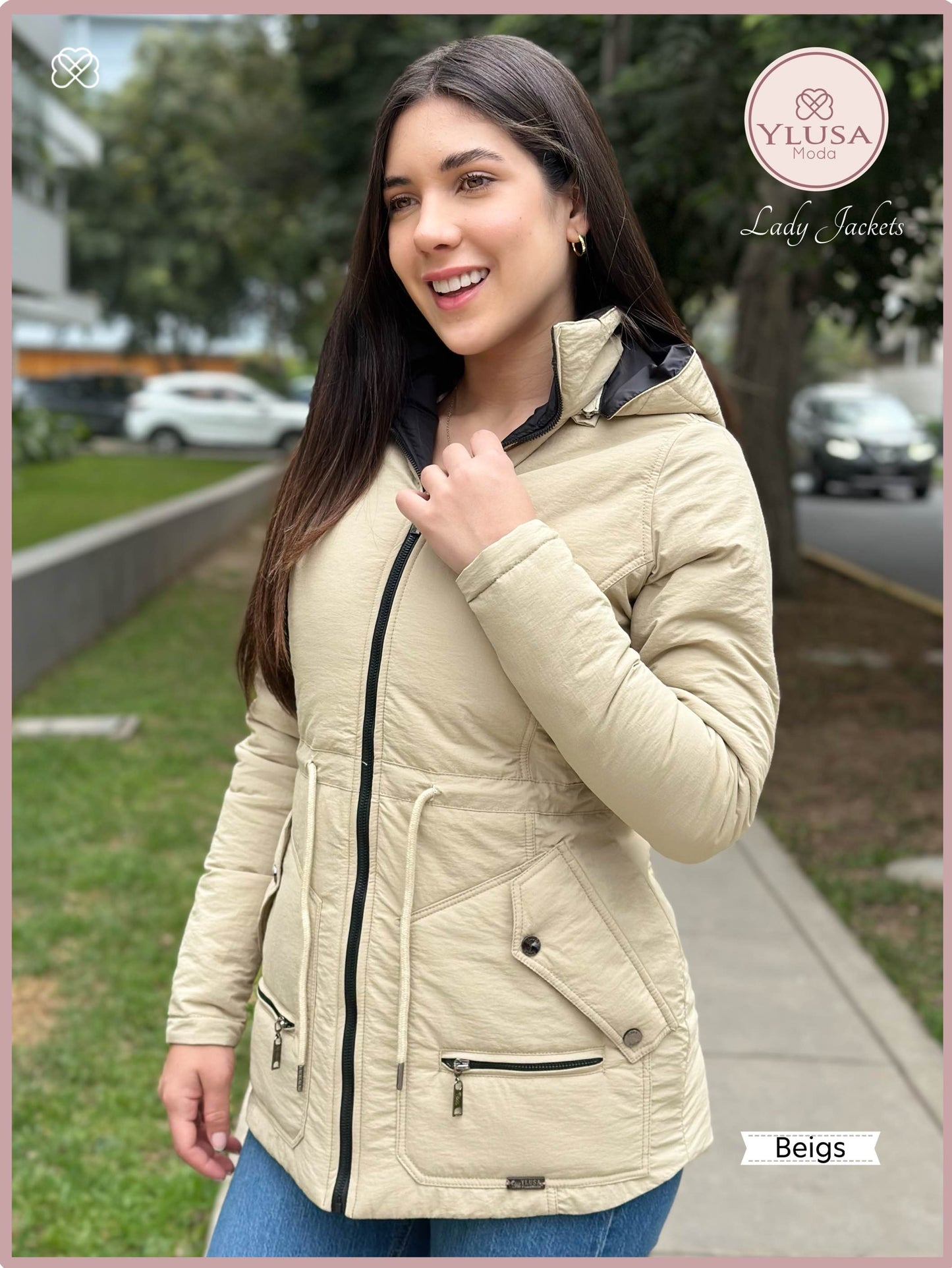 PARKA 3/4 REVERSIBLE CARLA - BEIGS