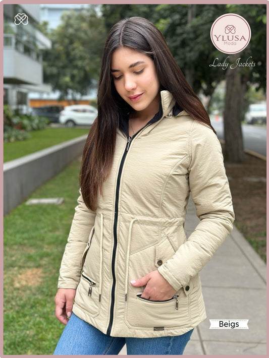 PARKA 3/4 REVERSIBLE CARLA - BEIGS