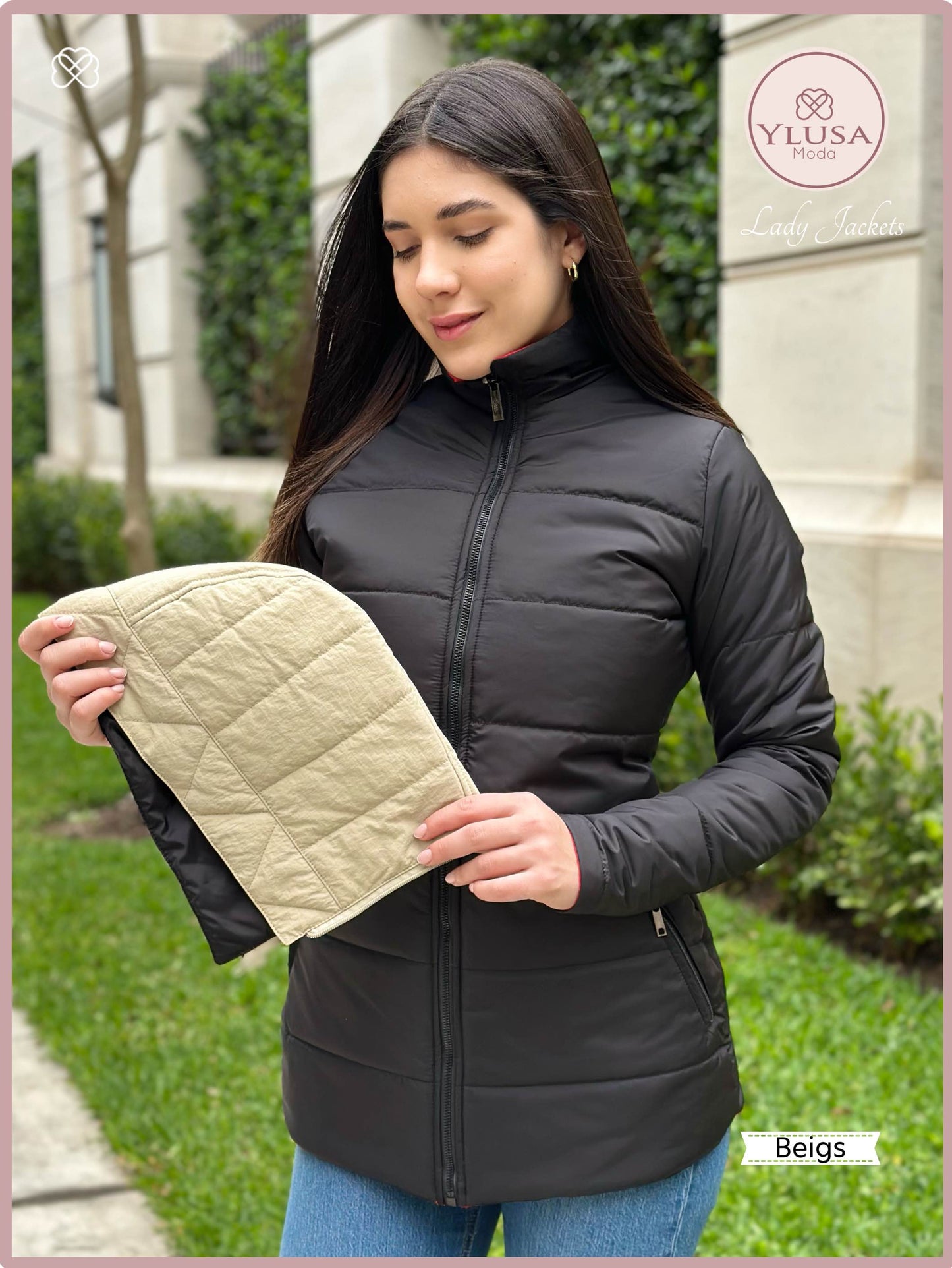 PARKA 3/4 REVERSIBLE CARLA - BEIGS