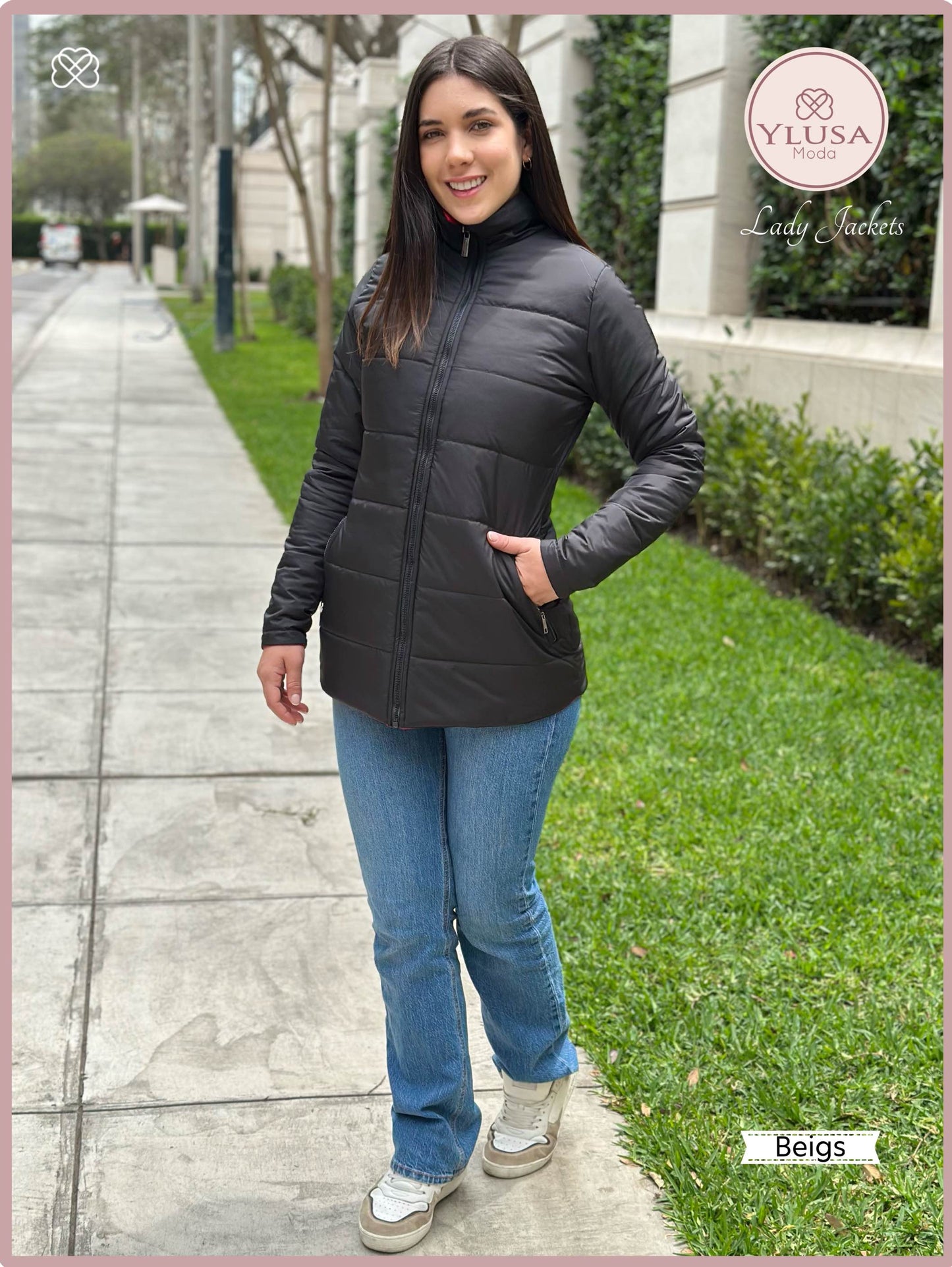 PARKA 3/4 REVERSIBLE CARLA - BEIGS