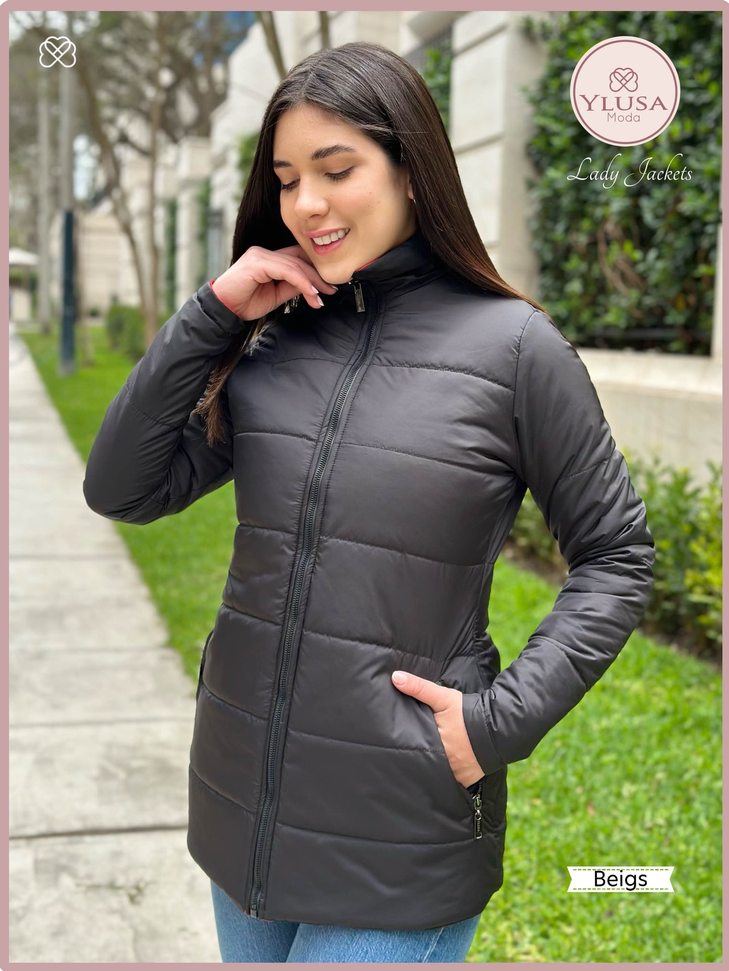 PARKA 3/4 REVERSIBLE CARLA - BEIGS