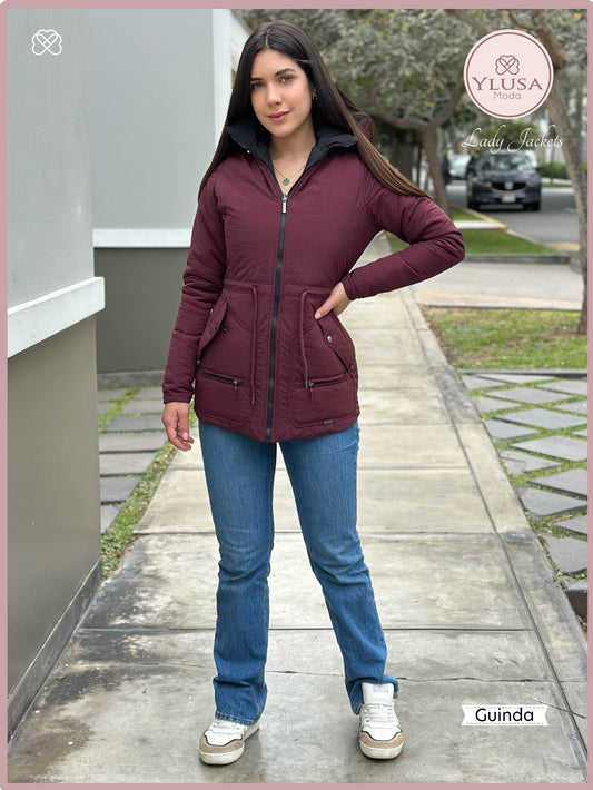 PARKA 3/4 REVERSIBLE CARLA - GUINDA