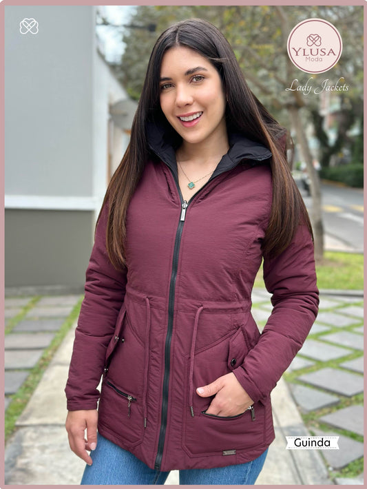 PARKA 3/4 REVERSIBLE CARLA - GUINDA