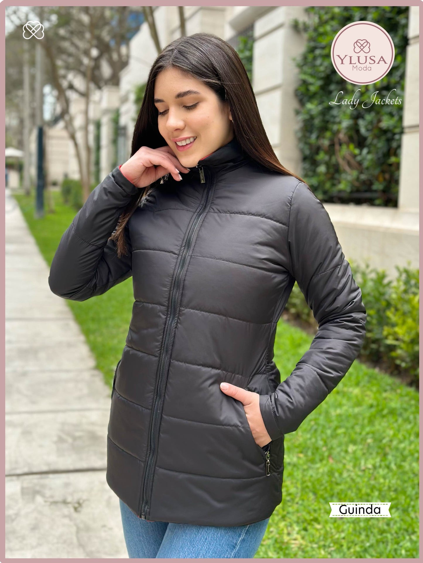 PARKA 3/4 REVERSIBLE CARLA - GUINDA