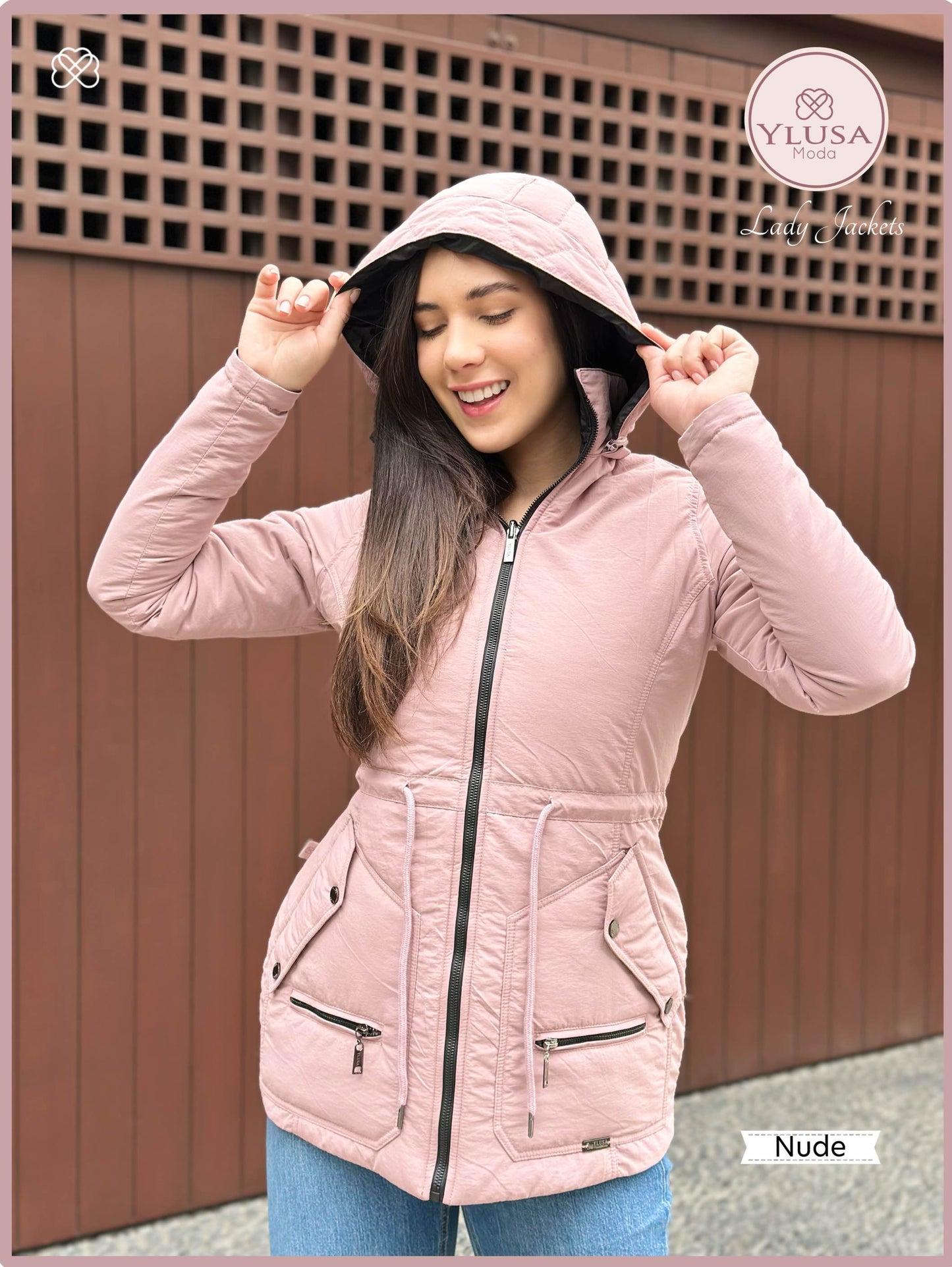 PARKA 3/4 REVERSIBLE CARLA - NUDE