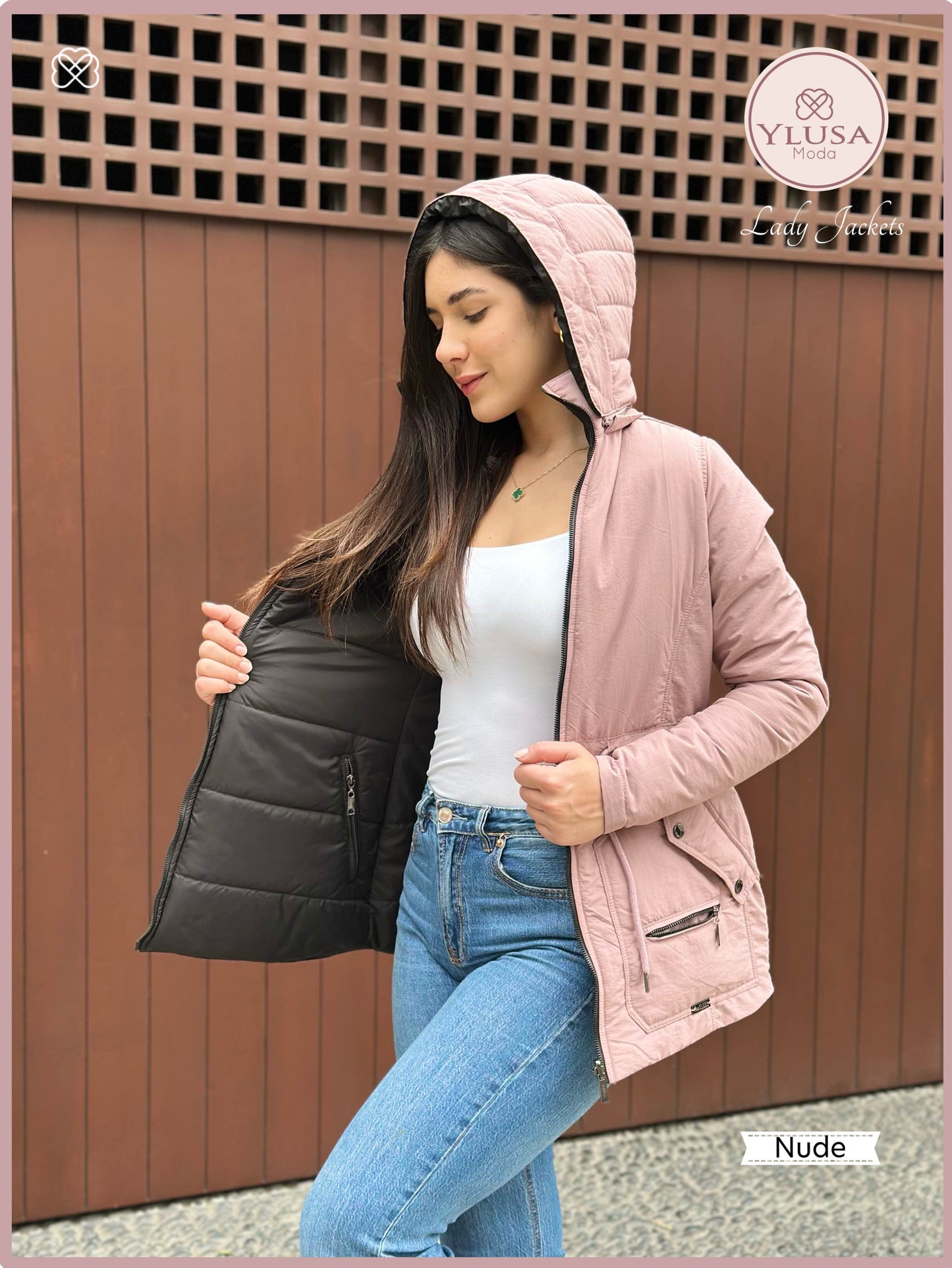 PARKA 3/4 REVERSIBLE CARLA - NUDE