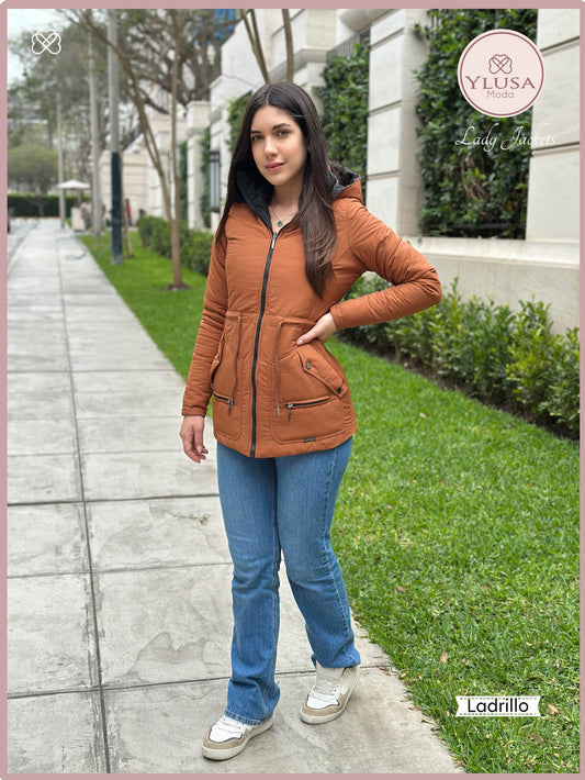 PARKA 3/4 REVERSIBLE CARLA - LADRILLO