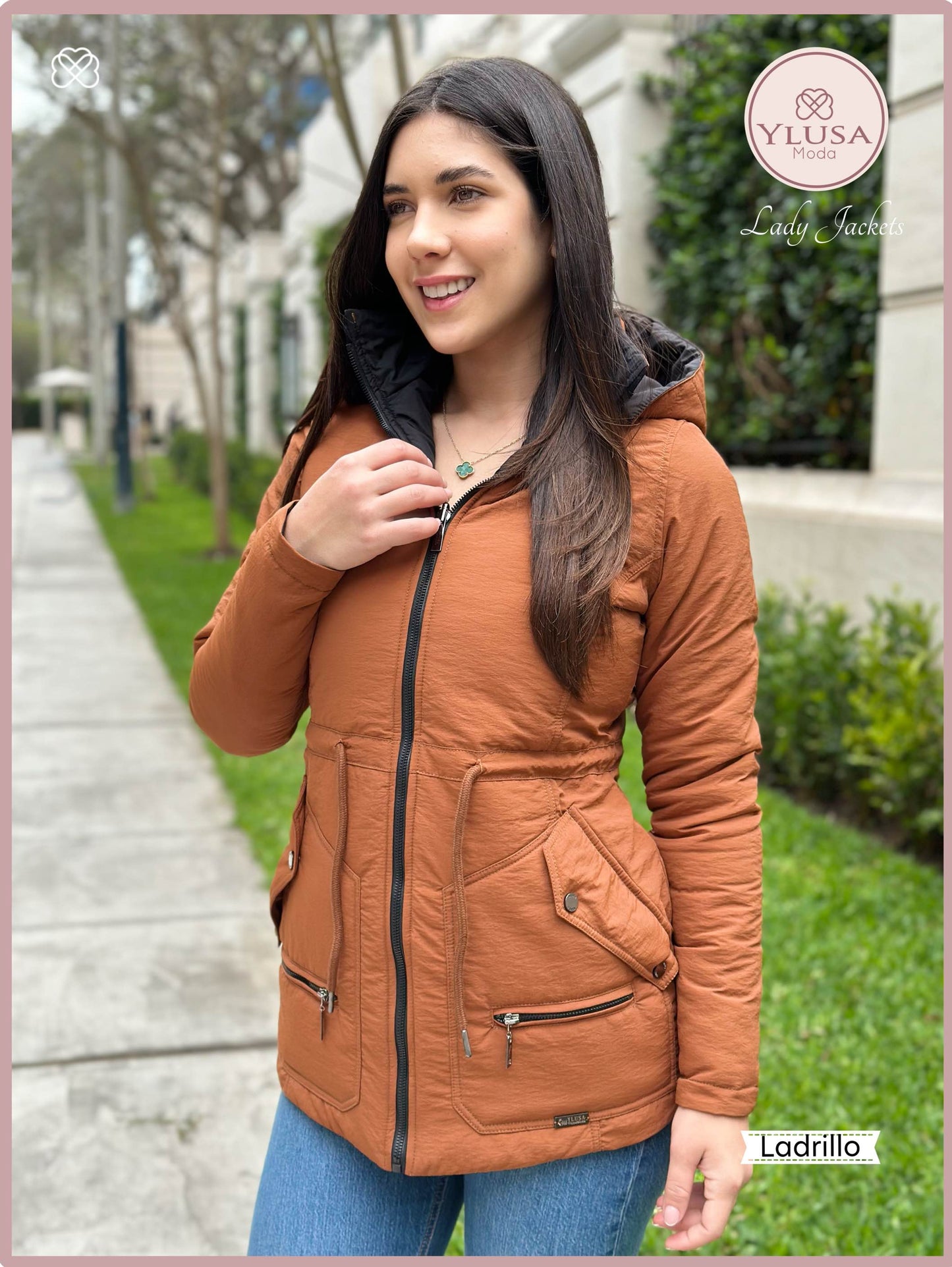 PARKA 3/4 REVERSIBLE CARLA - LADRILLO