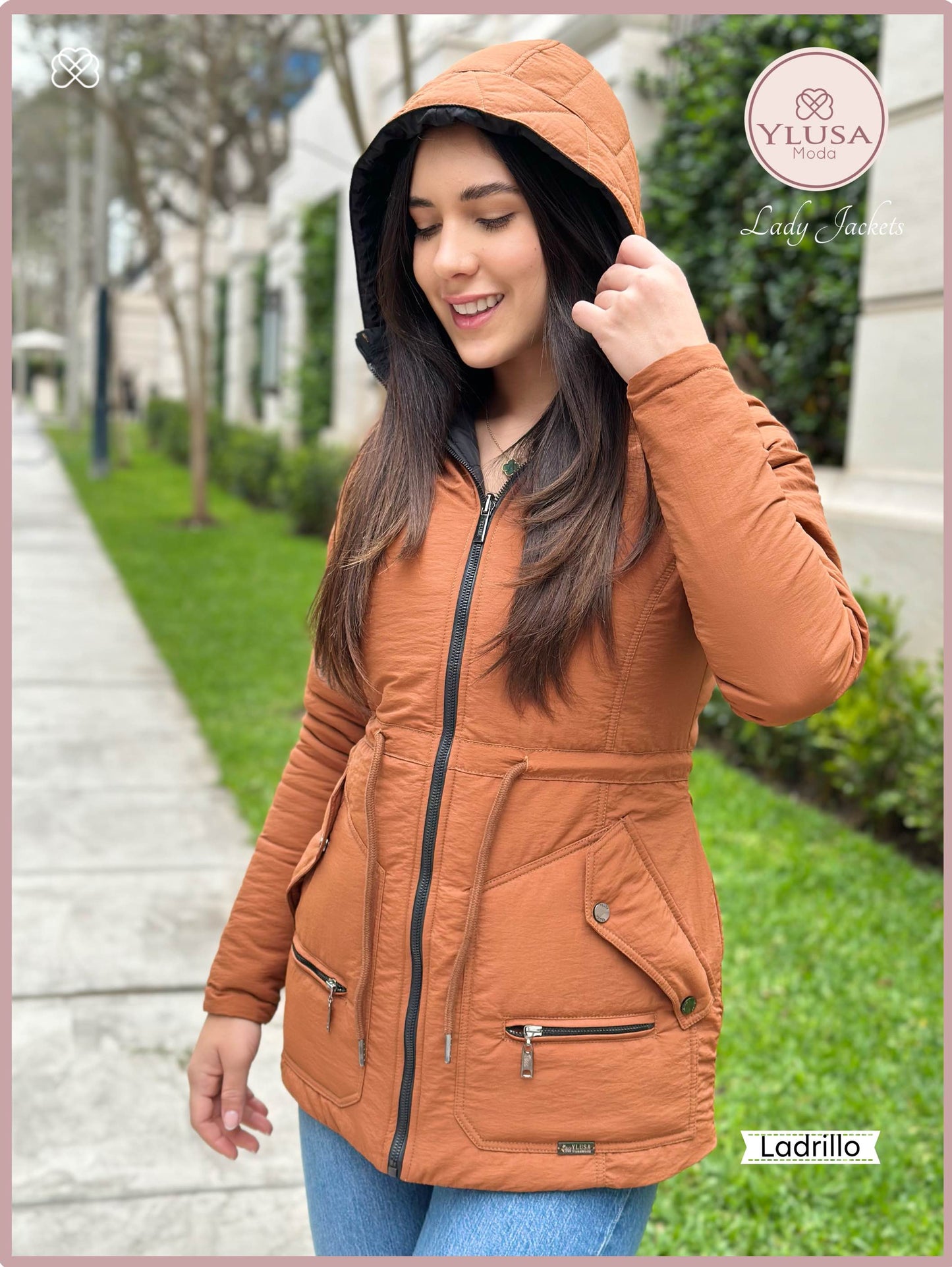 PARKA 3/4 REVERSIBLE CARLA - LADRILLO