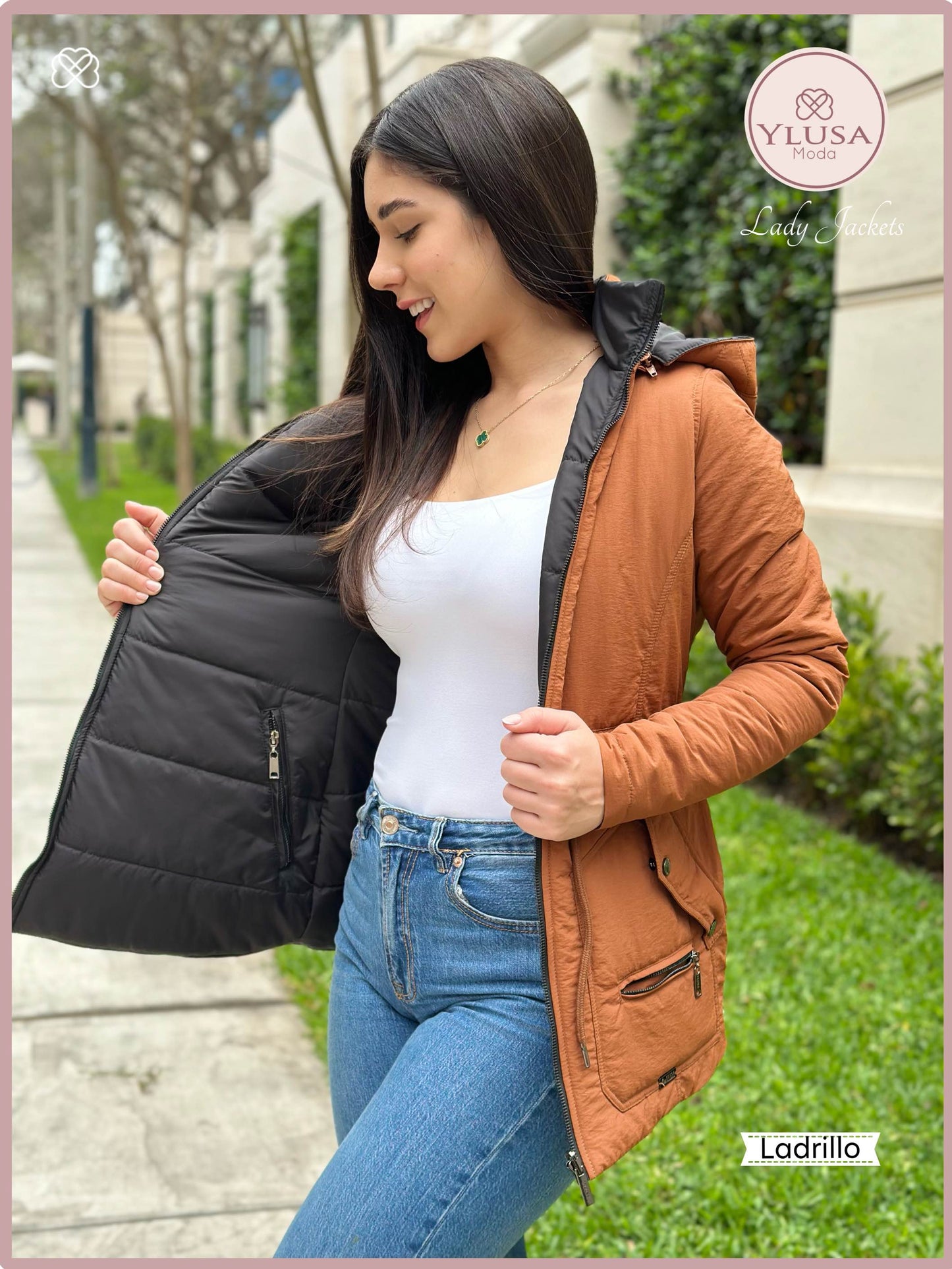 PARKA 3/4 REVERSIBLE CARLA - LADRILLO