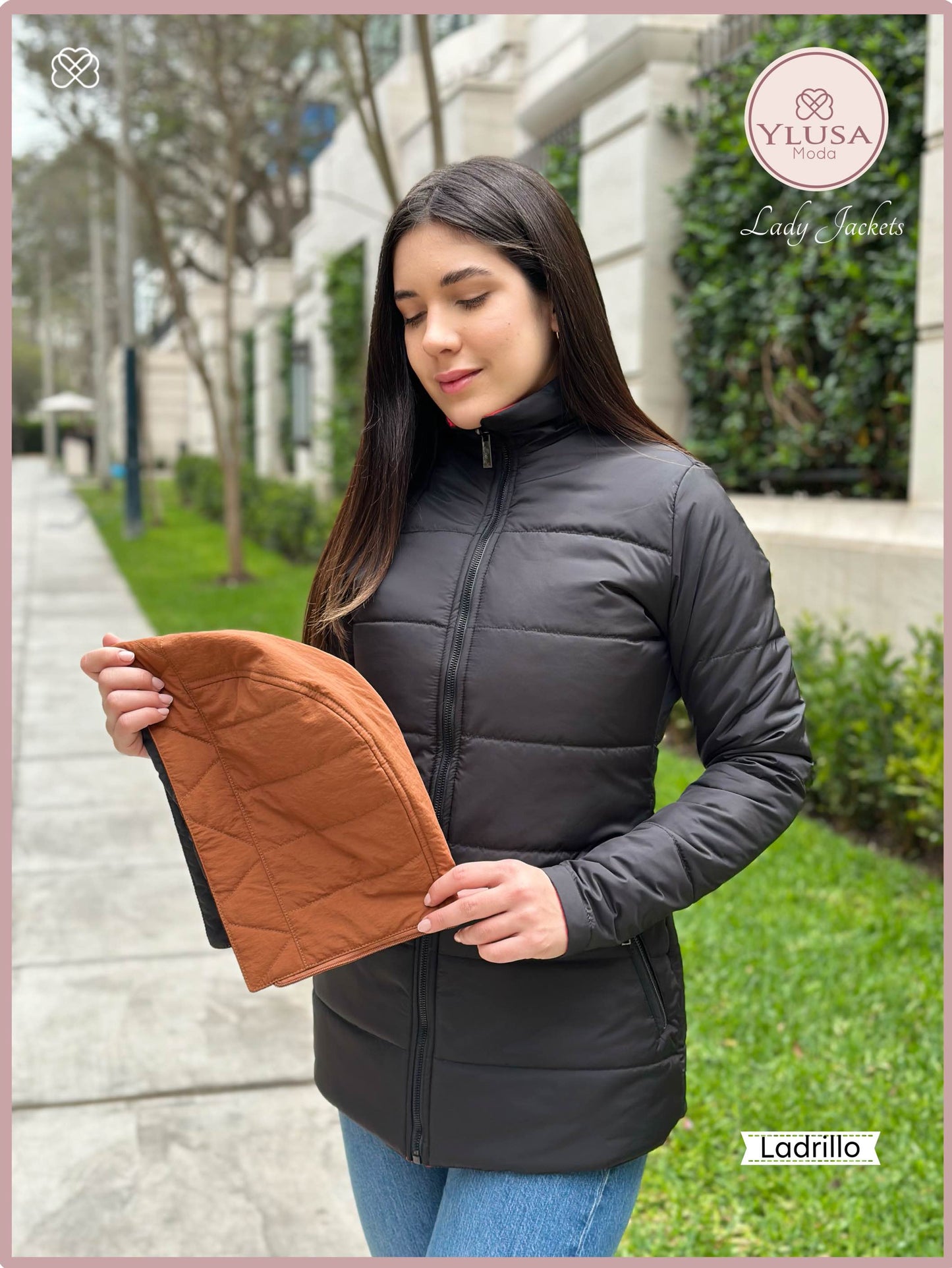 PARKA 3/4 REVERSIBLE CARLA - LADRILLO