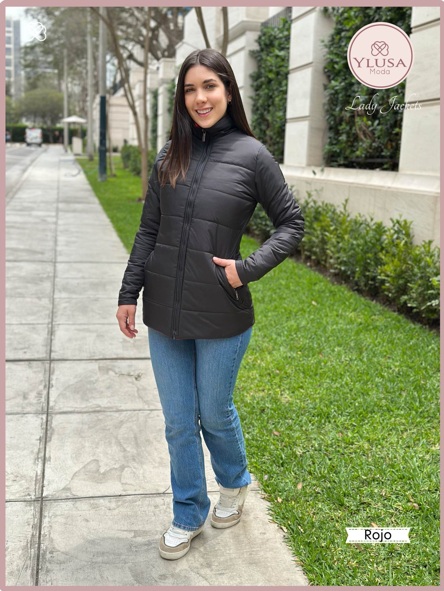 PARKA 3/4 REVERSIBLE CARLA - ROJO