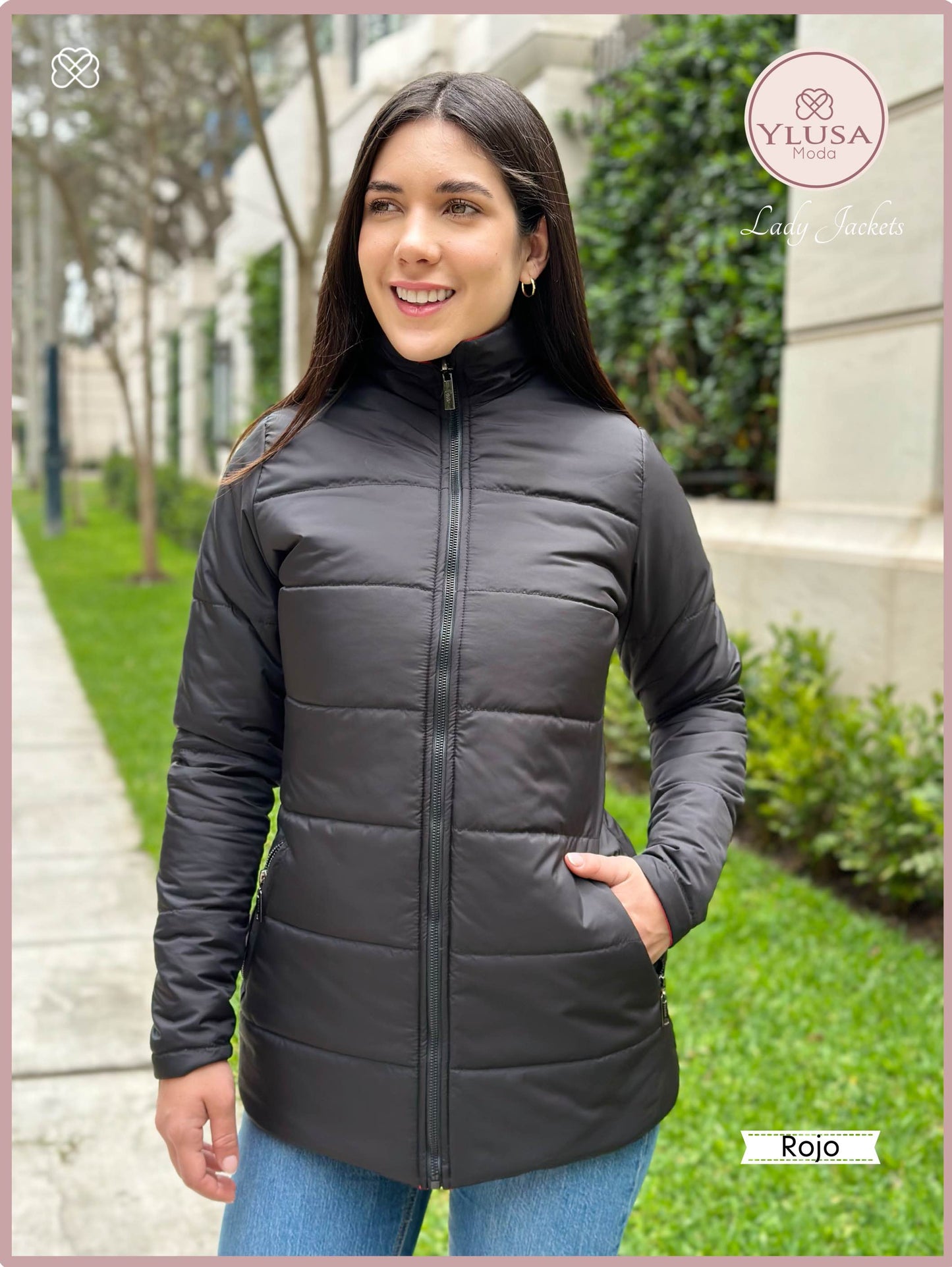 PARKA 3/4 REVERSIBLE CARLA - ROJO