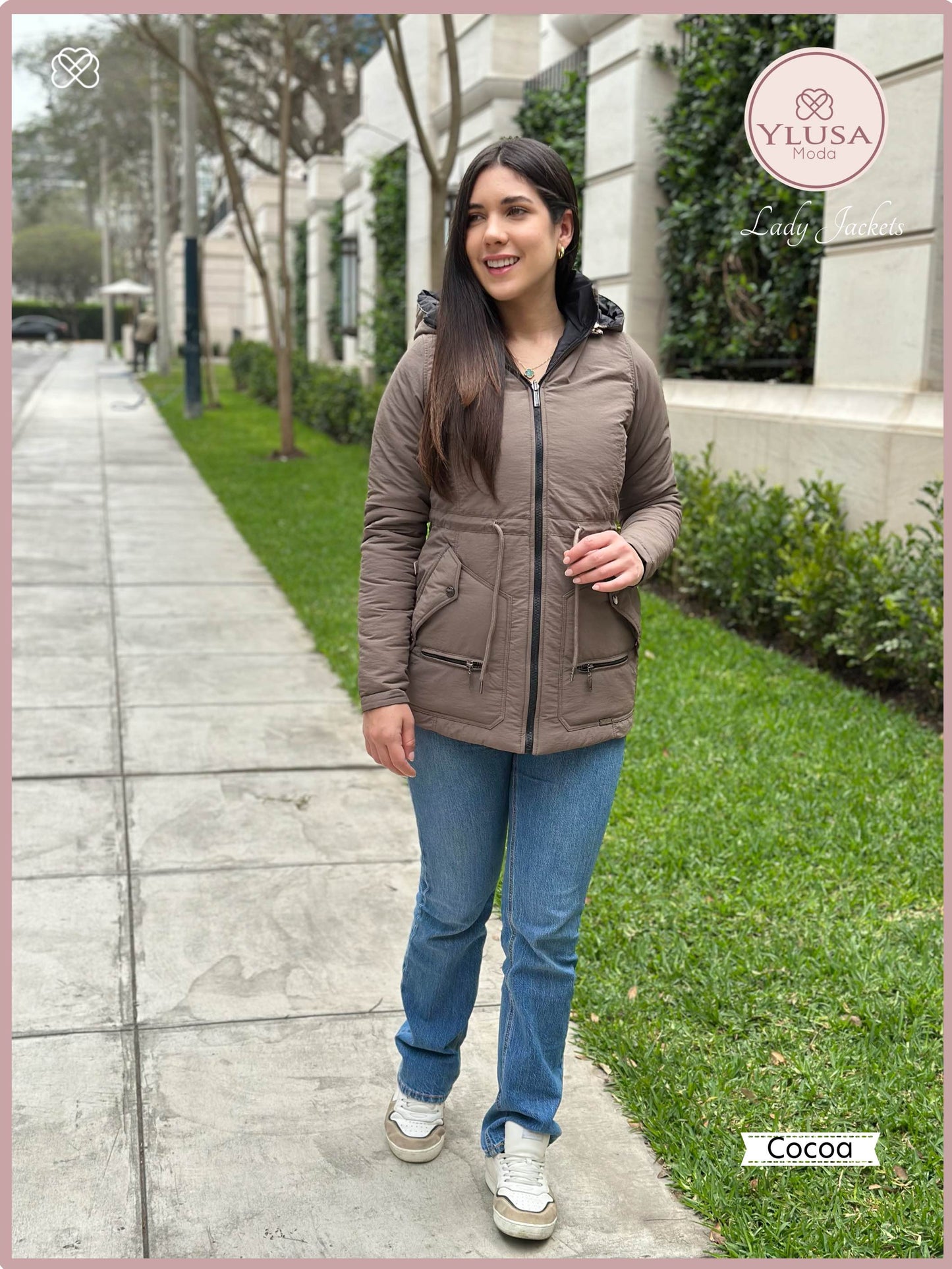 PARKA 3/4 REVERSIBLE CARLA - COCOA