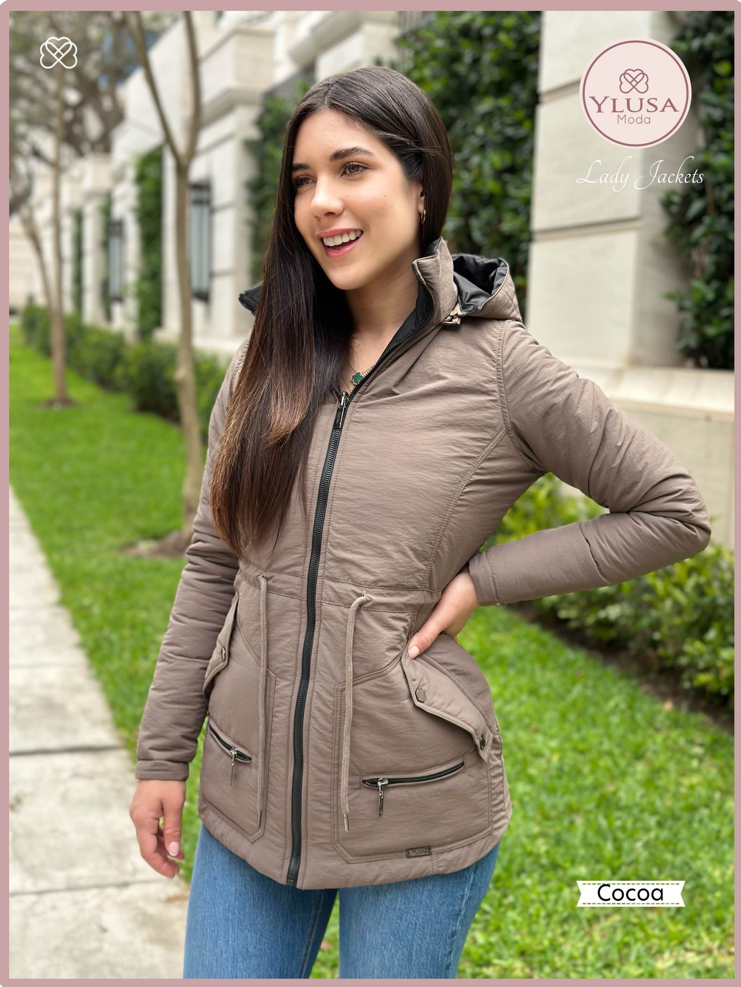 PARKA 3/4 REVERSIBLE CARLA - COCOA