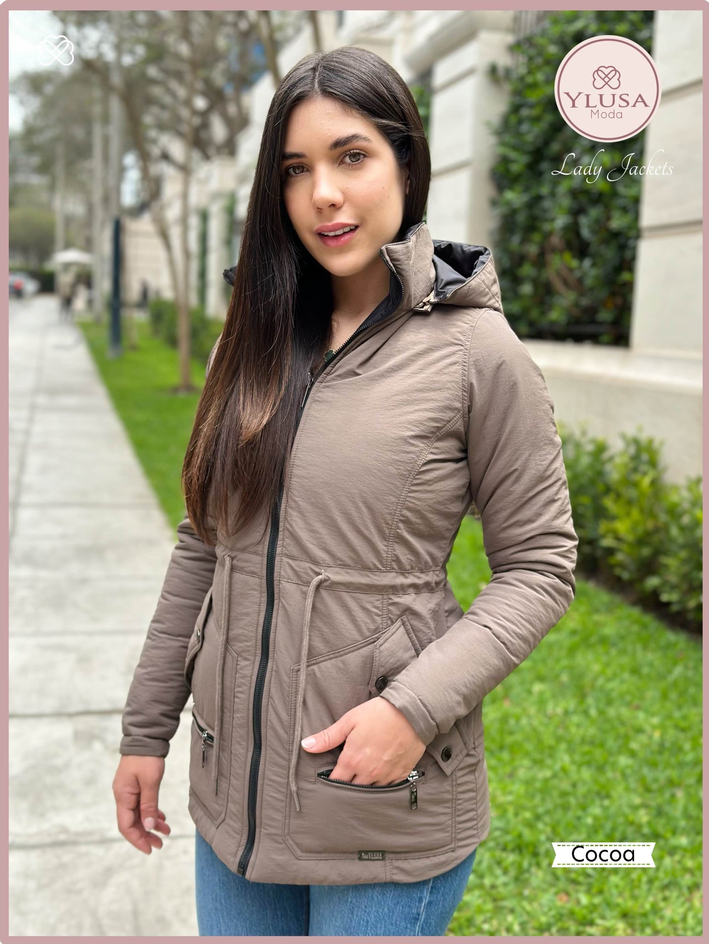 PARKA 3/4 REVERSIBLE CARLA - COCOA