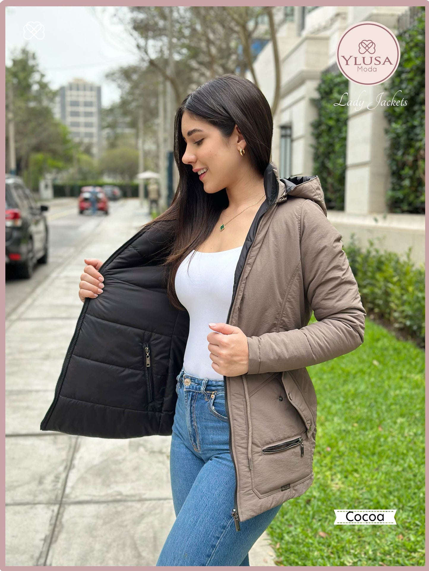 PARKA 3/4 REVERSIBLE CARLA - COCOA