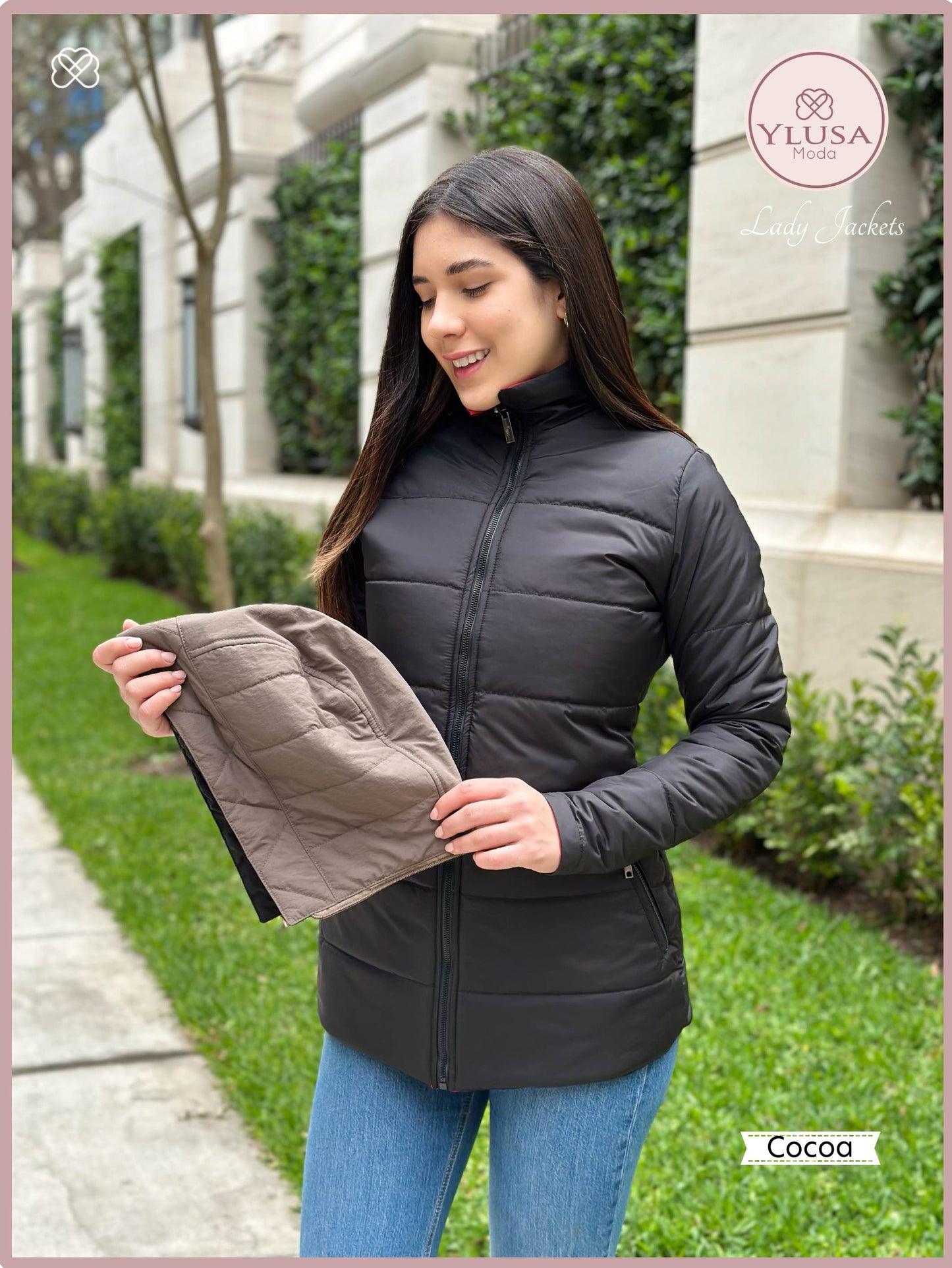 PARKA 3/4 REVERSIBLE CARLA - COCOA