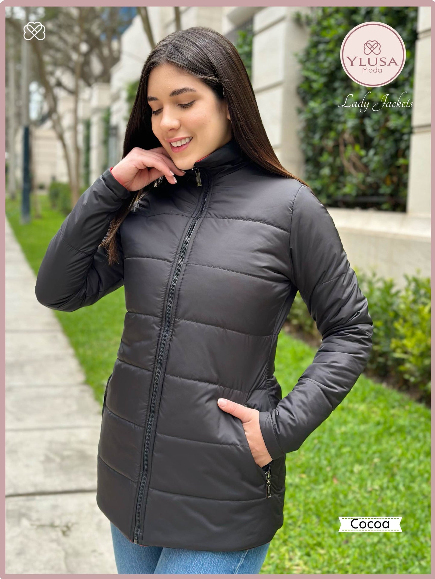 PARKA 3/4 REVERSIBLE CARLA - COCOA