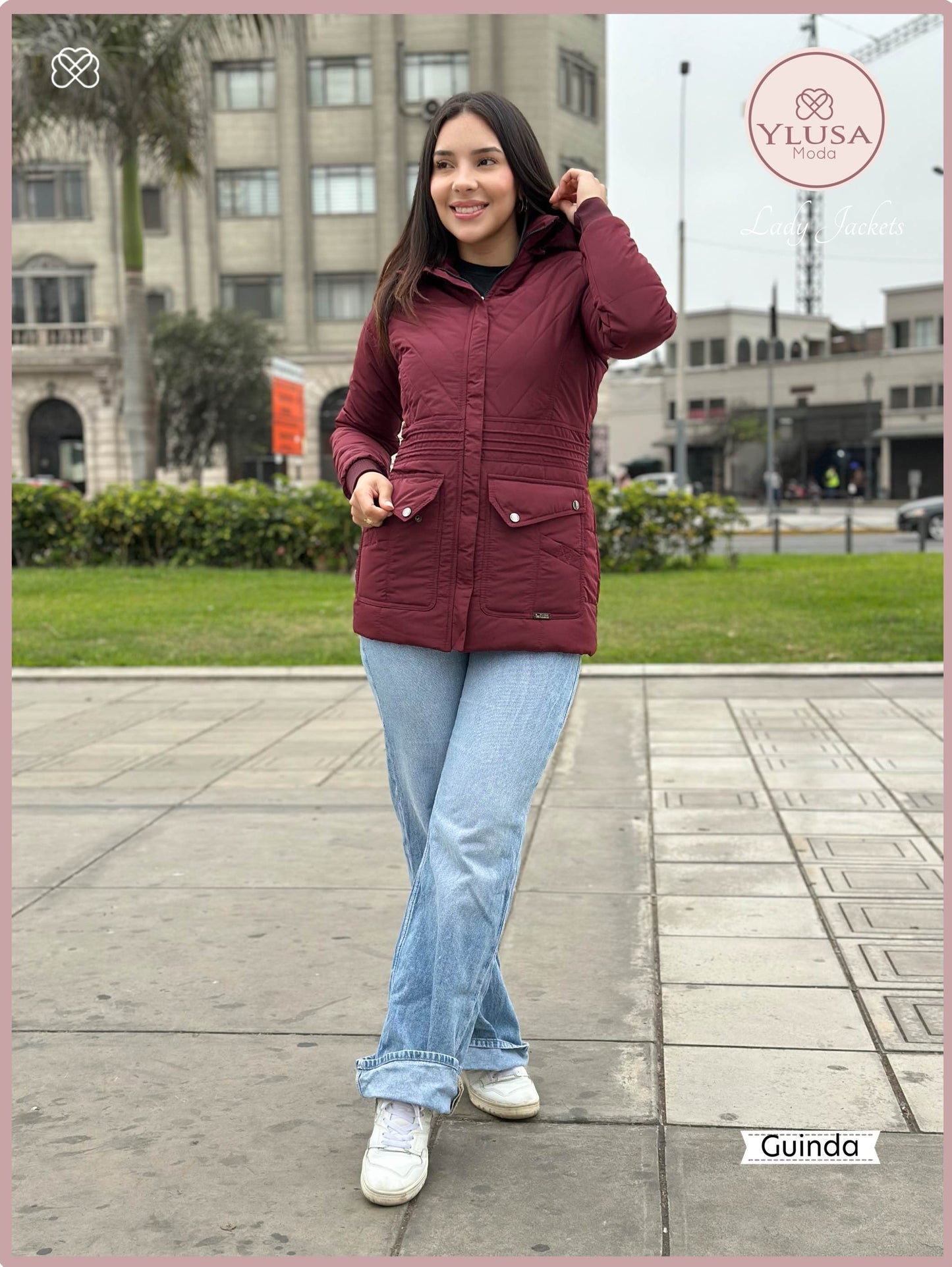 PARKA C/PELUCHE NOHELIA - GUINDA