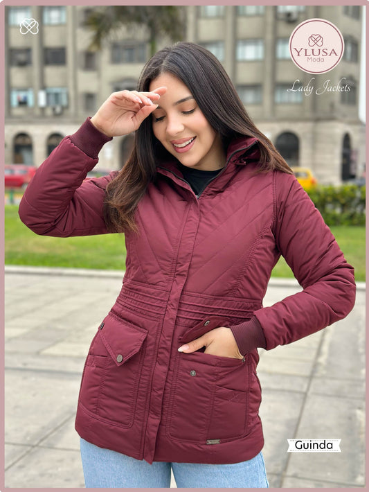 PARKA C/PELUCHE NOHELIA - GUINDA