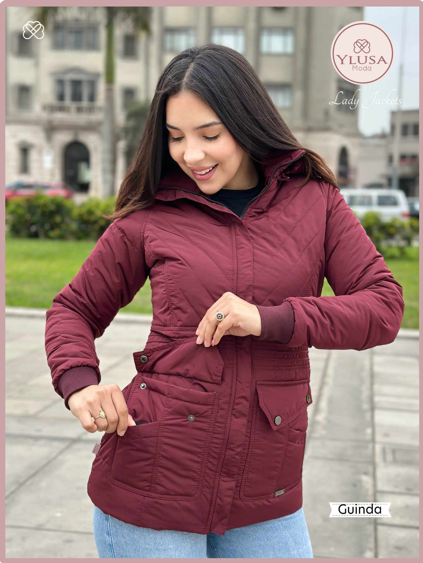 PARKA C/PELUCHE NOHELIA - GUINDA