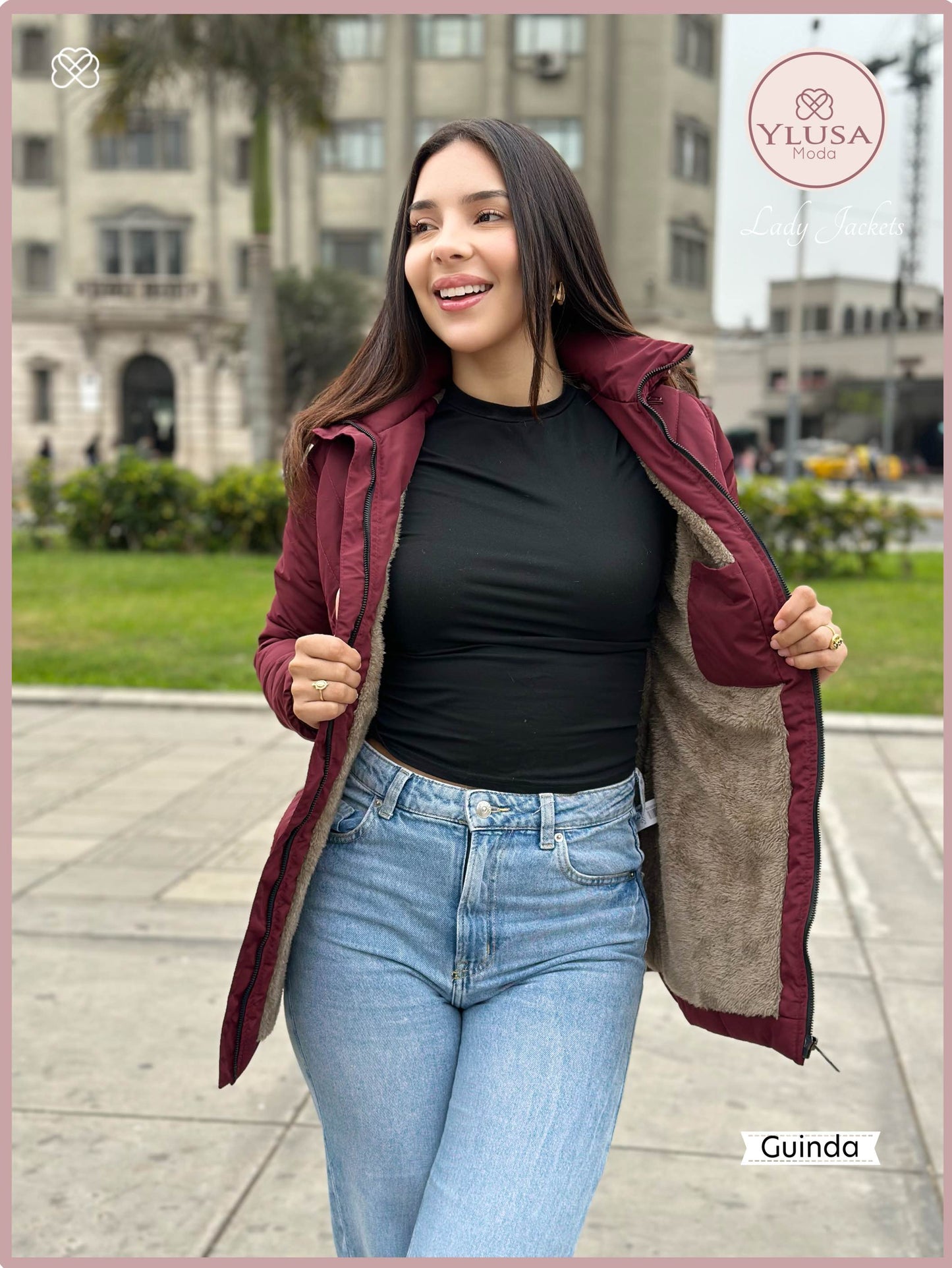 PARKA C/PELUCHE NOHELIA - GUINDA