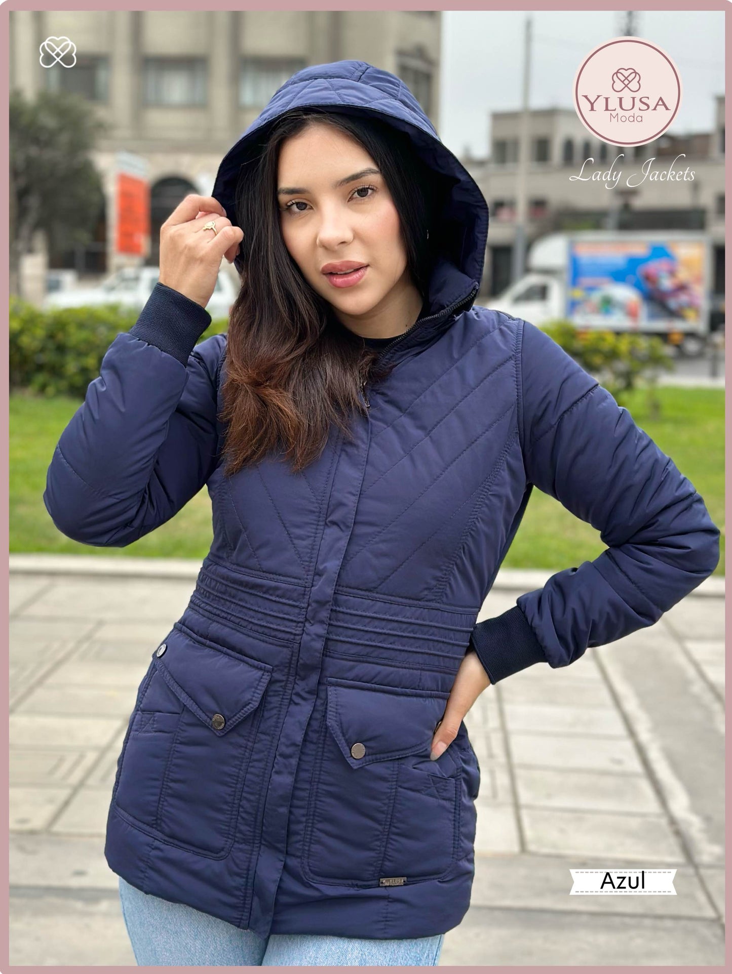 PARKA C/PELUCHE NOHELIA - AZUL