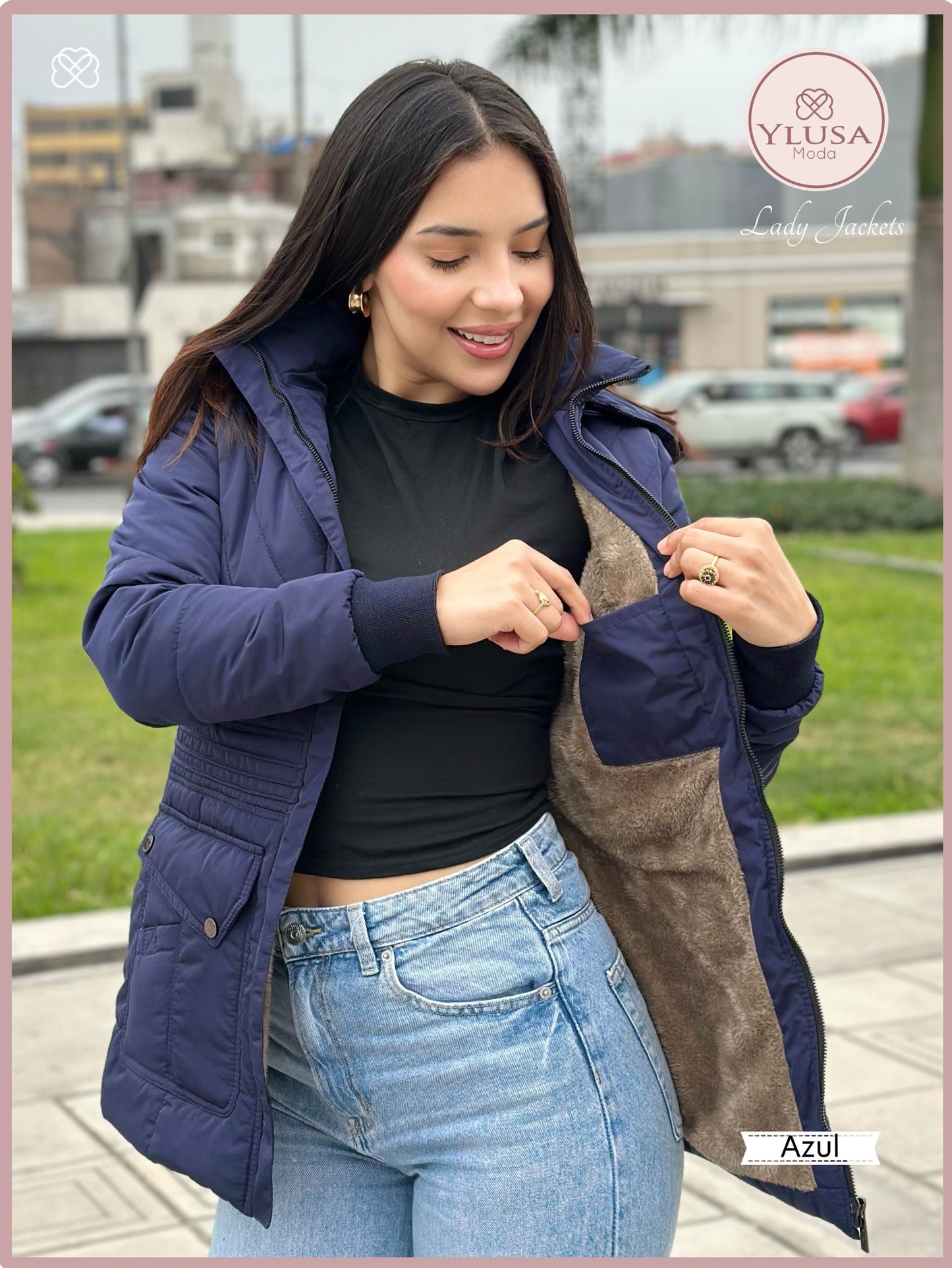 PARKA C/PELUCHE NOHELIA - AZUL