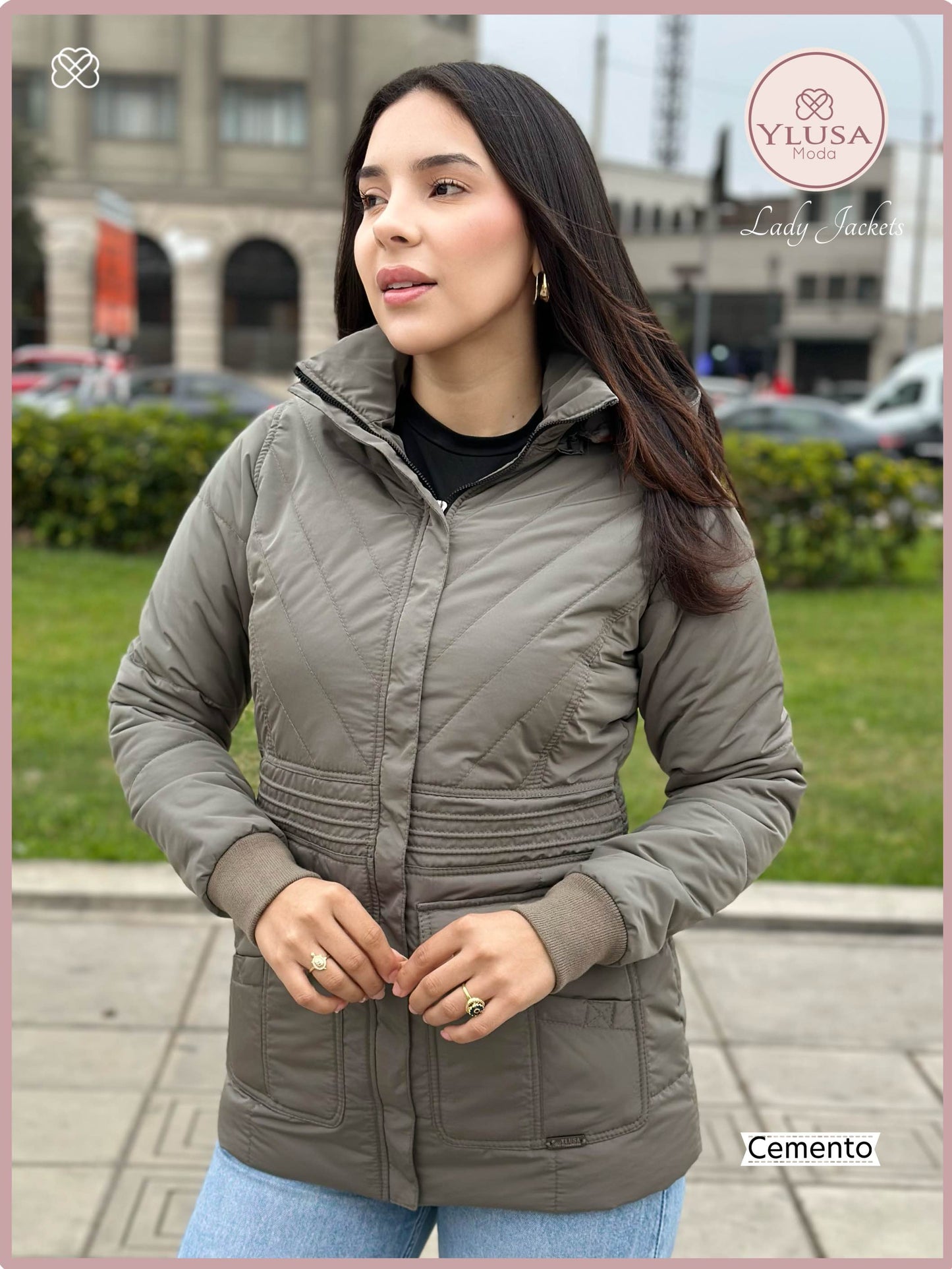 PARKA C/PELUCHE NOHELIA - CEMENTO